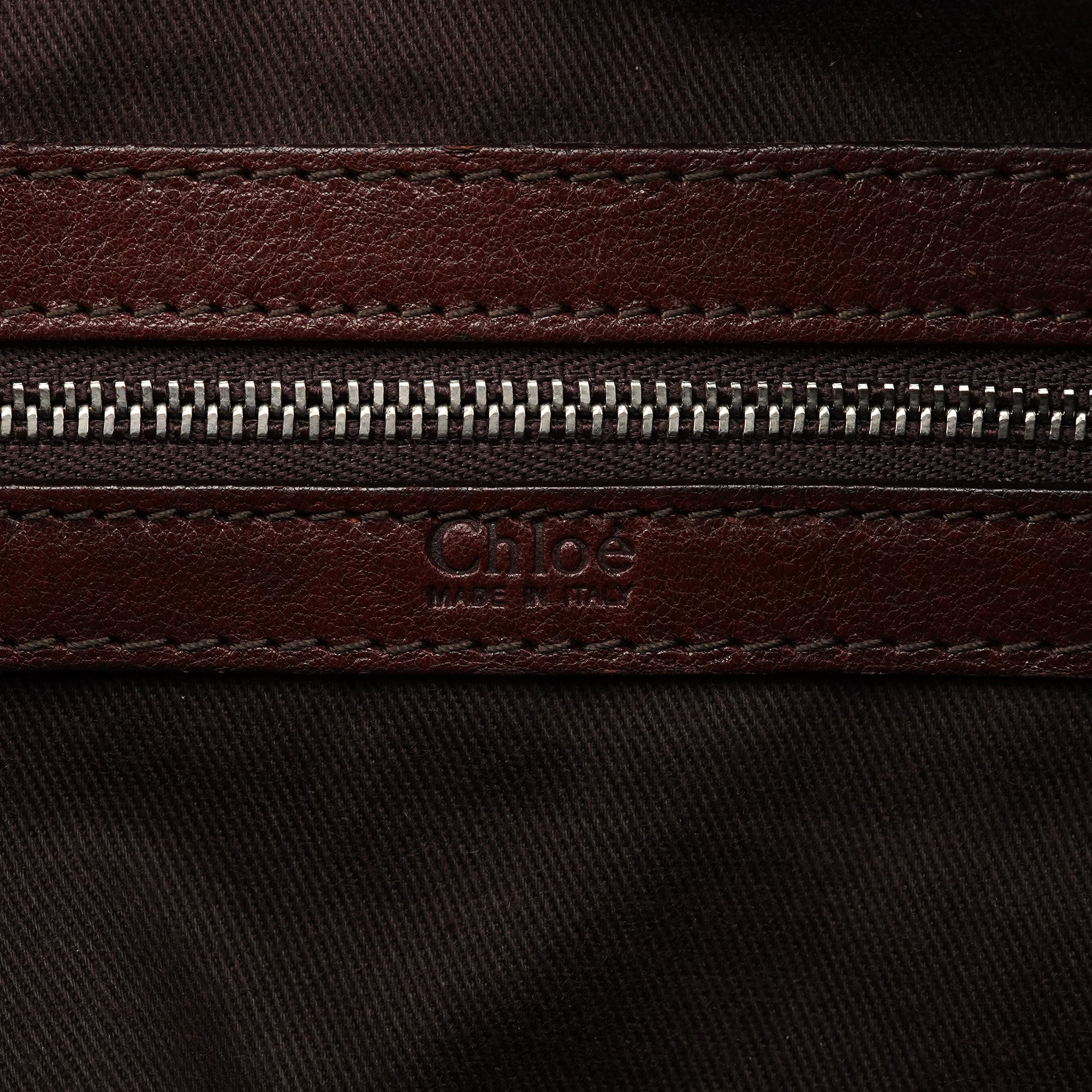 Brown Leather Pocket Tote Bag