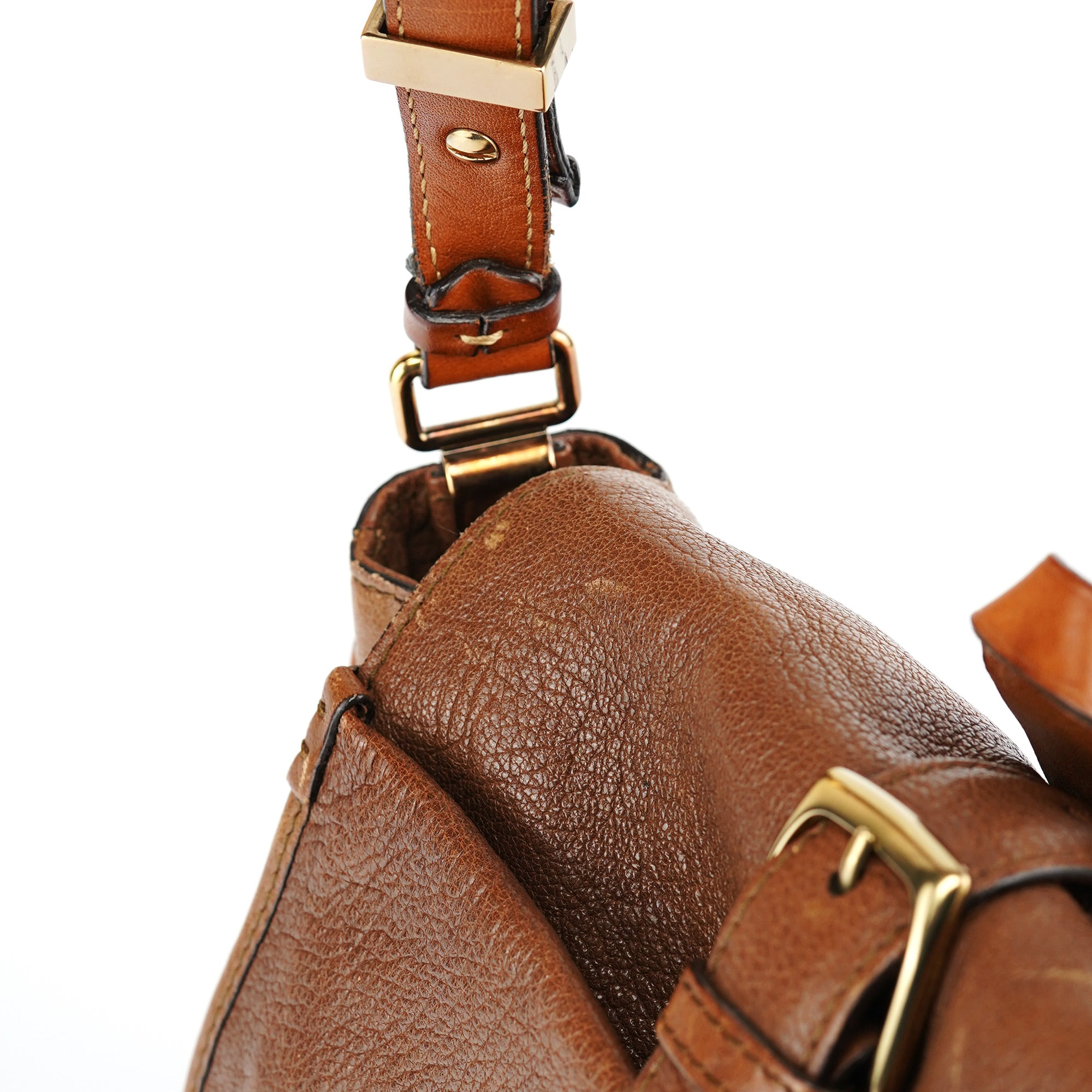 Brown Leather Satchel Shoulder Bag