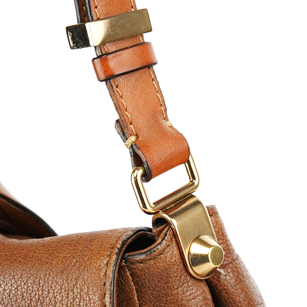 Brown Leather Satchel Shoulder Bag