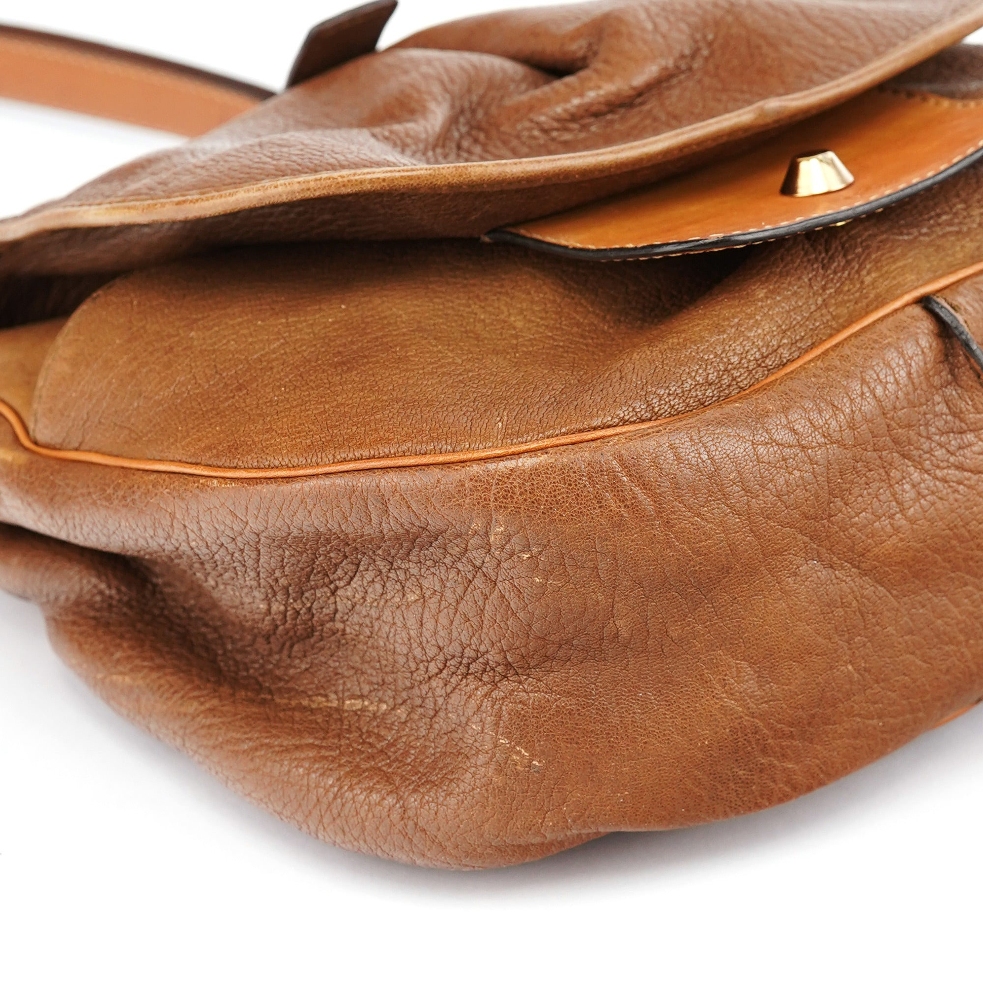 Brown Leather Satchel Shoulder Bag