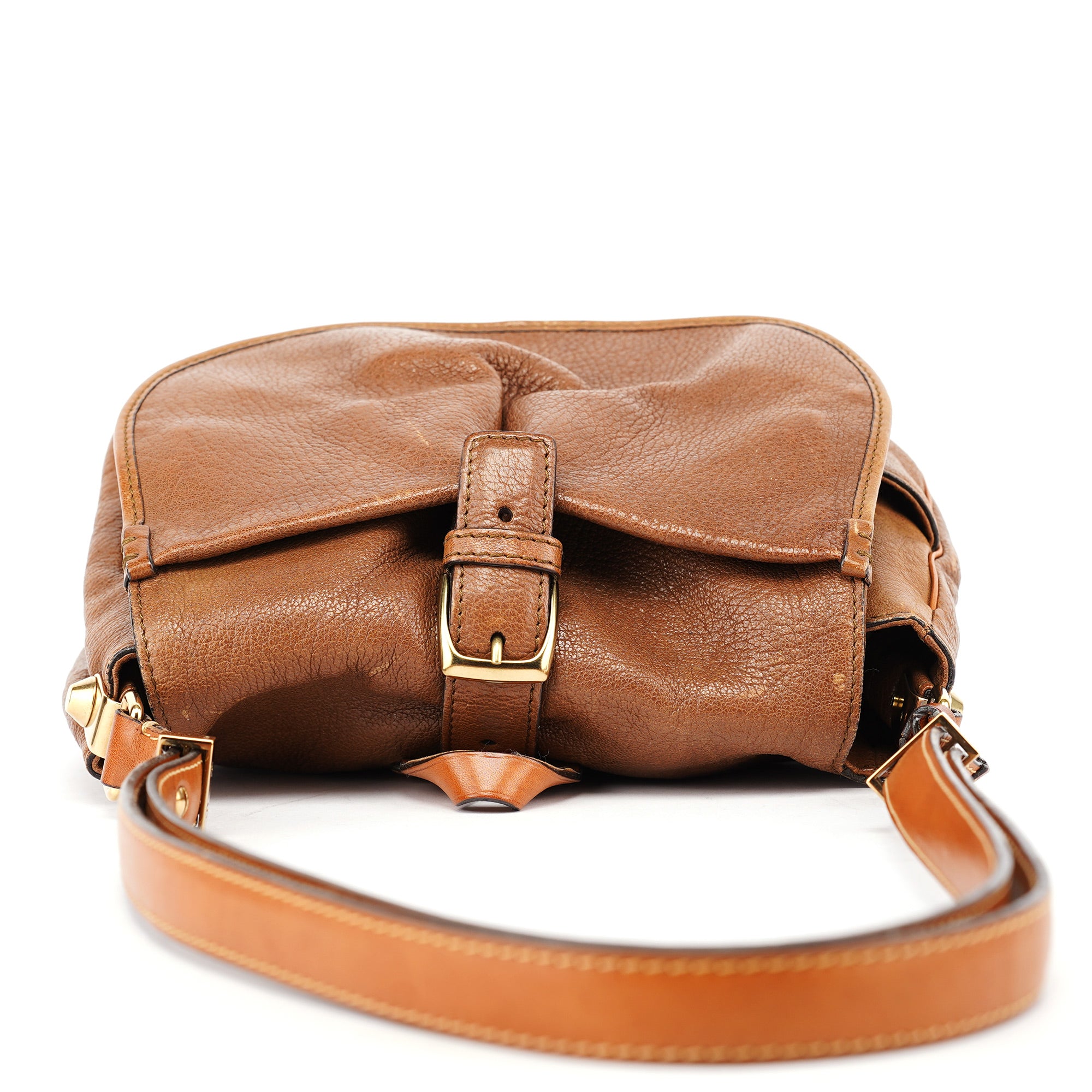 Brown Leather Satchel Shoulder Bag