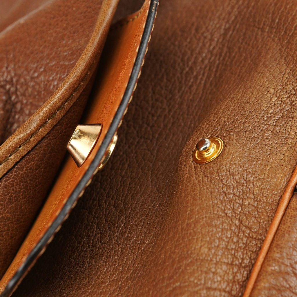 Brown Leather Satchel Shoulder Bag