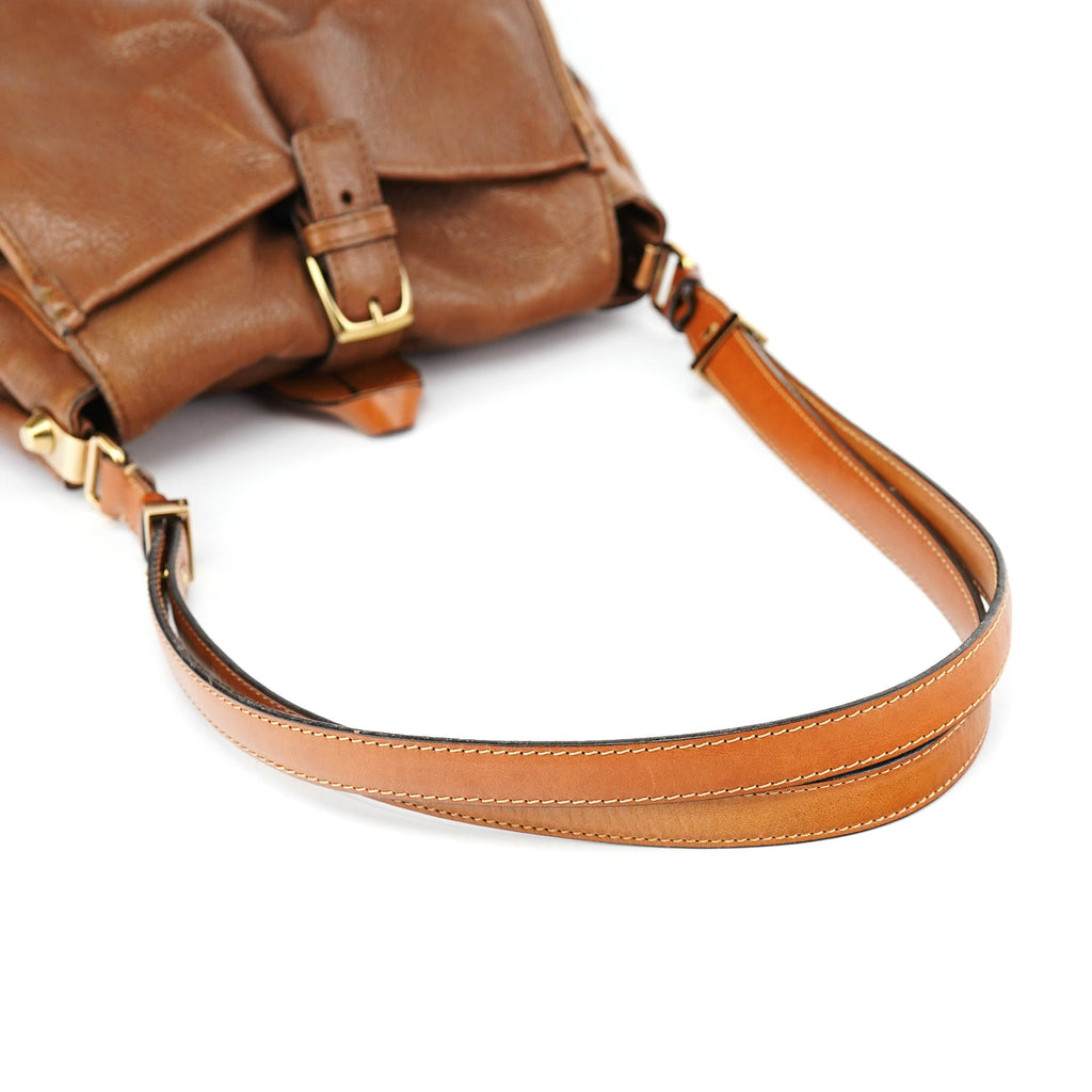 Brown Leather Satchel Shoulder Bag