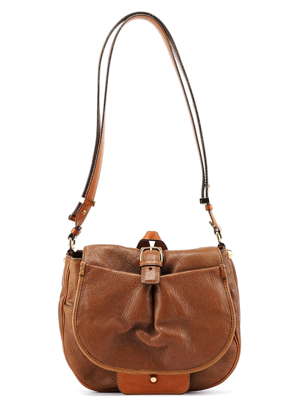 Brown Leather Satchel Shoulder Bag