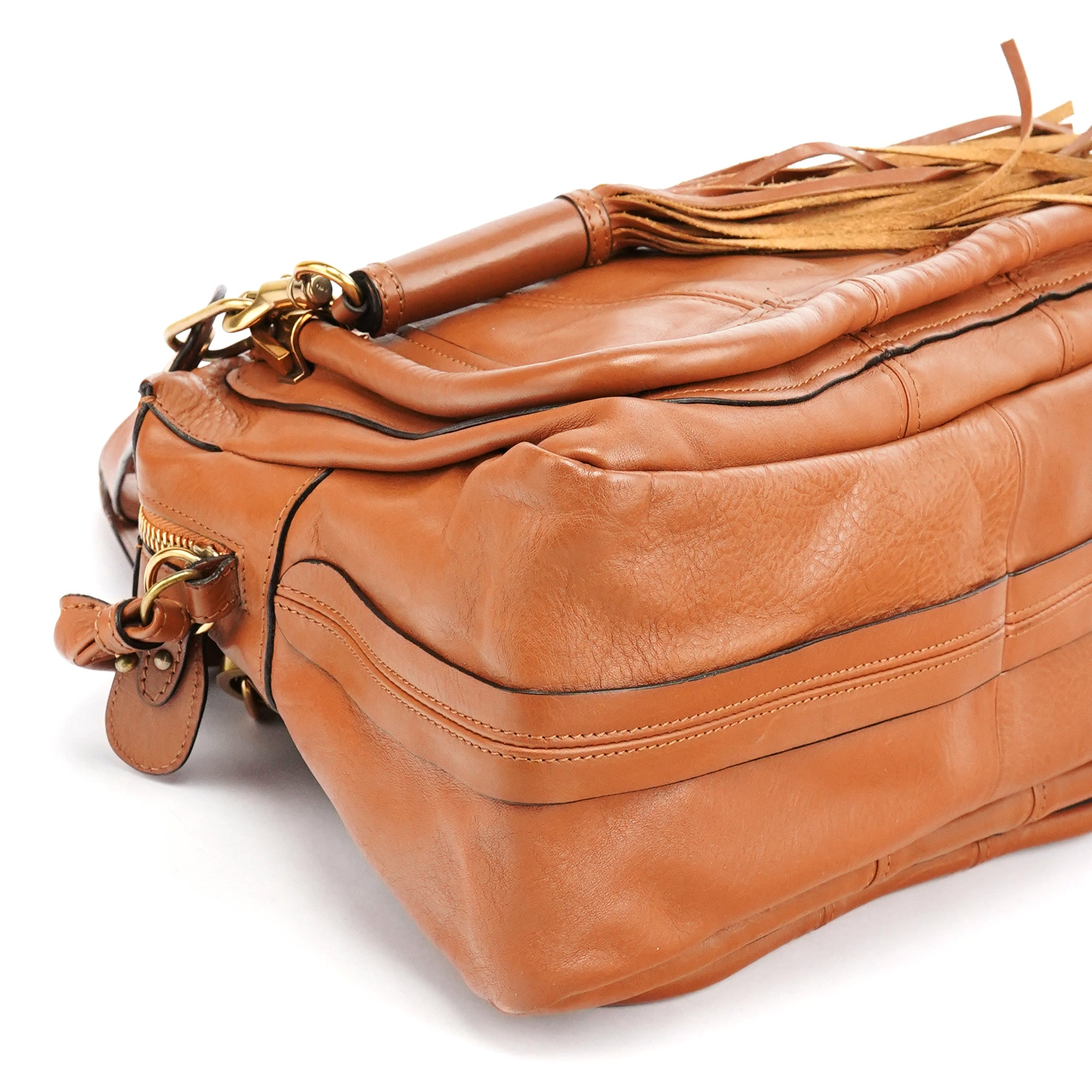 Brown Leather Tassel Paraty 2-Way Bag