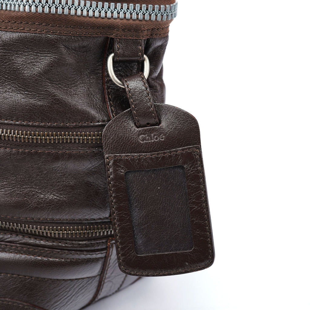 Spring 2006 Brown Leather Zippered Shoulder Bag