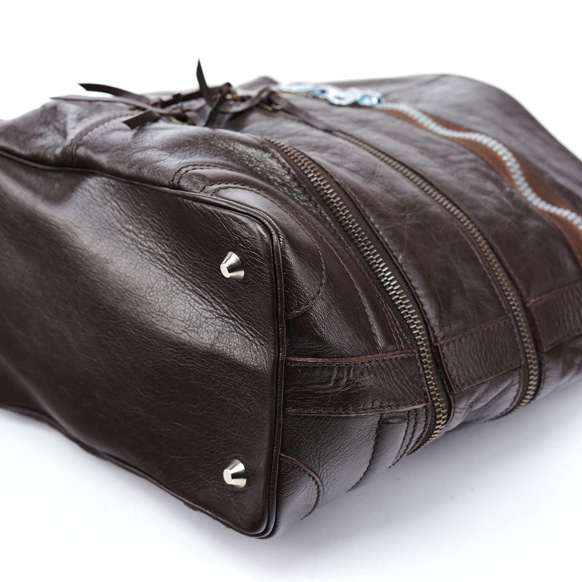Spring 2006 Brown Leather Zippered Shoulder Bag