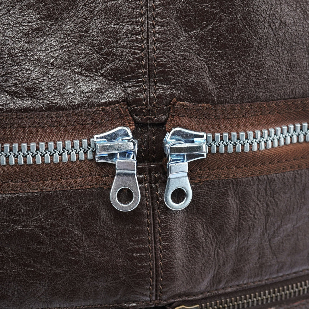 Spring 2006 Brown Leather Zippered Shoulder Bag
