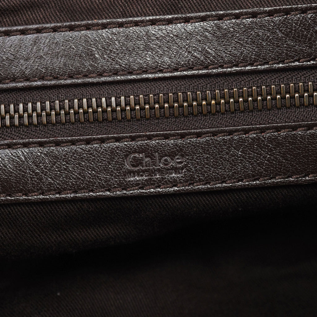 Spring 2006 Brown Leather Zippered Shoulder Bag