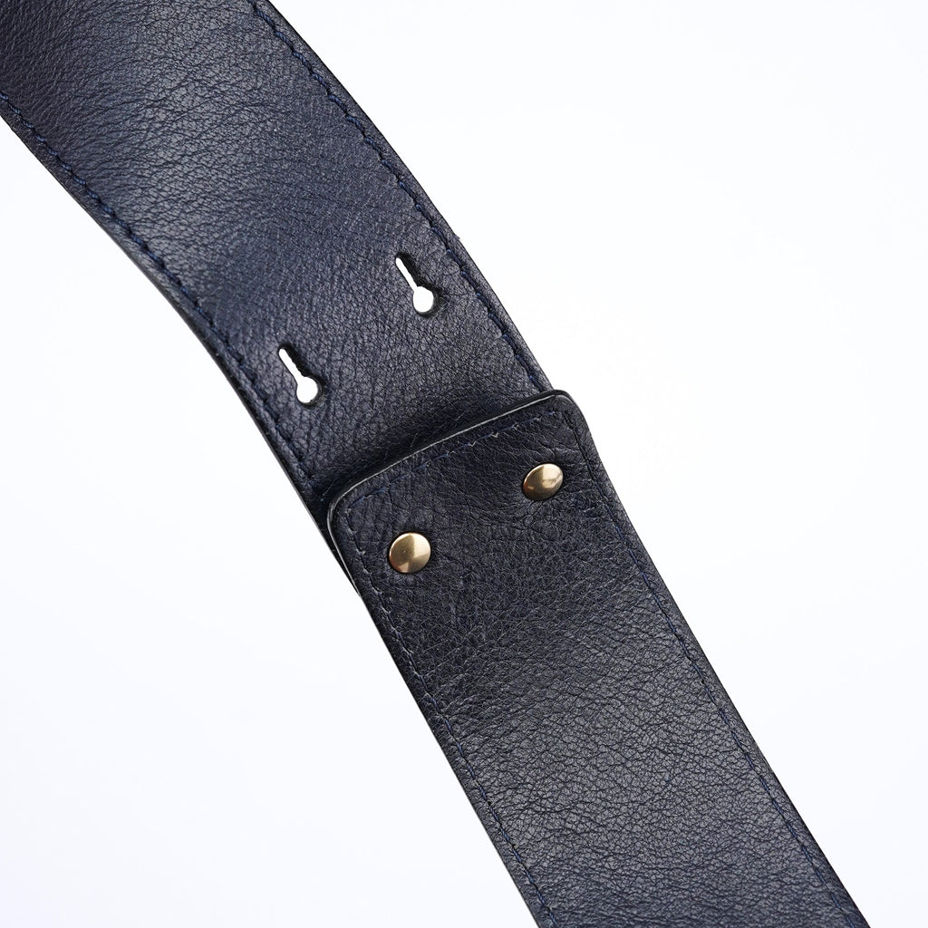 Brown Navy Leather Paraty 2-Way Shoulder Bag