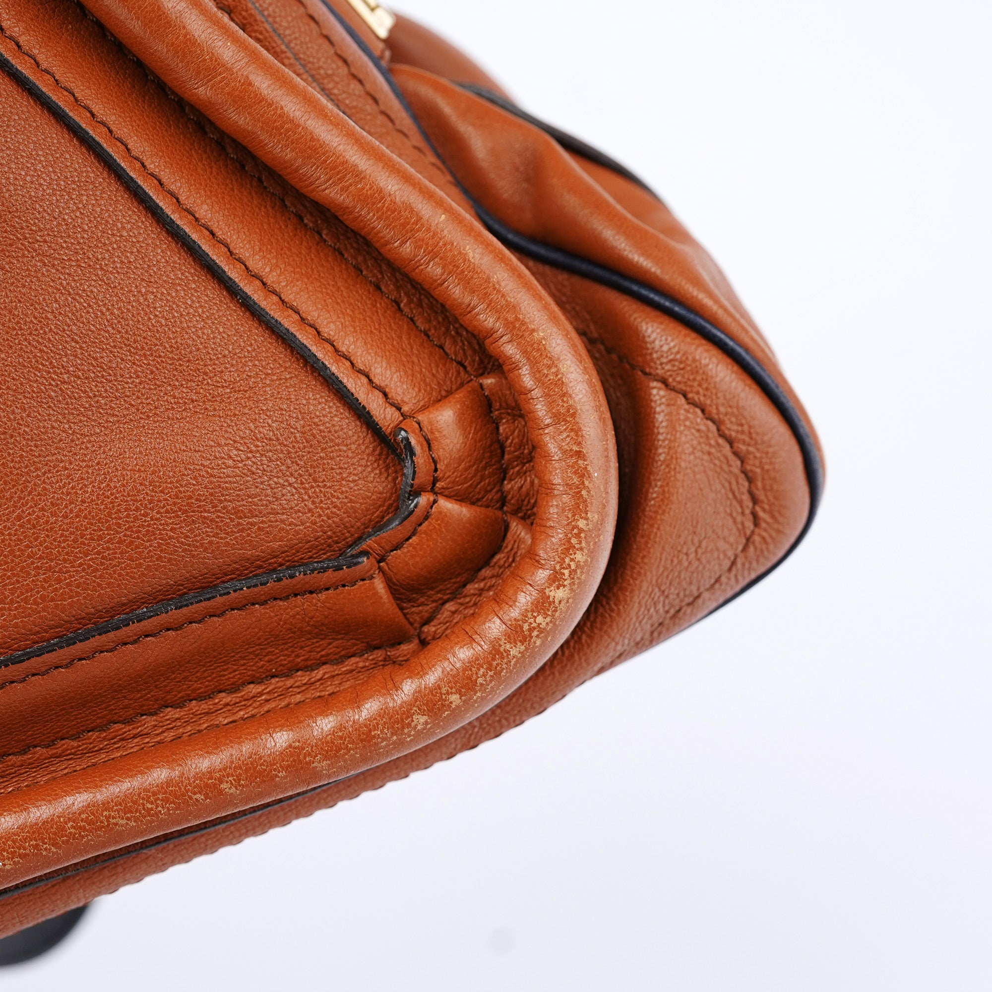 Brown Navy Leather Paraty 2-Way Shoulder Bag