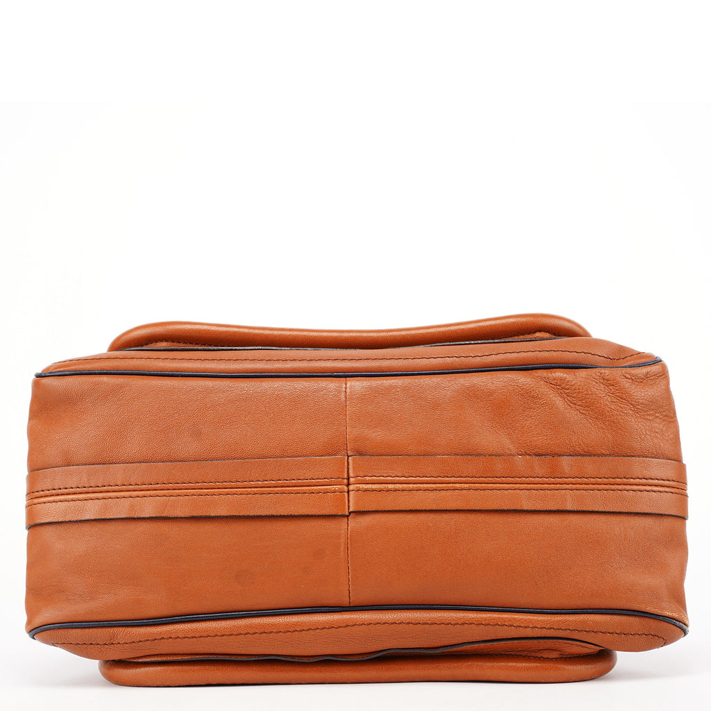 Brown Navy Leather Paraty 2-Way Shoulder Bag