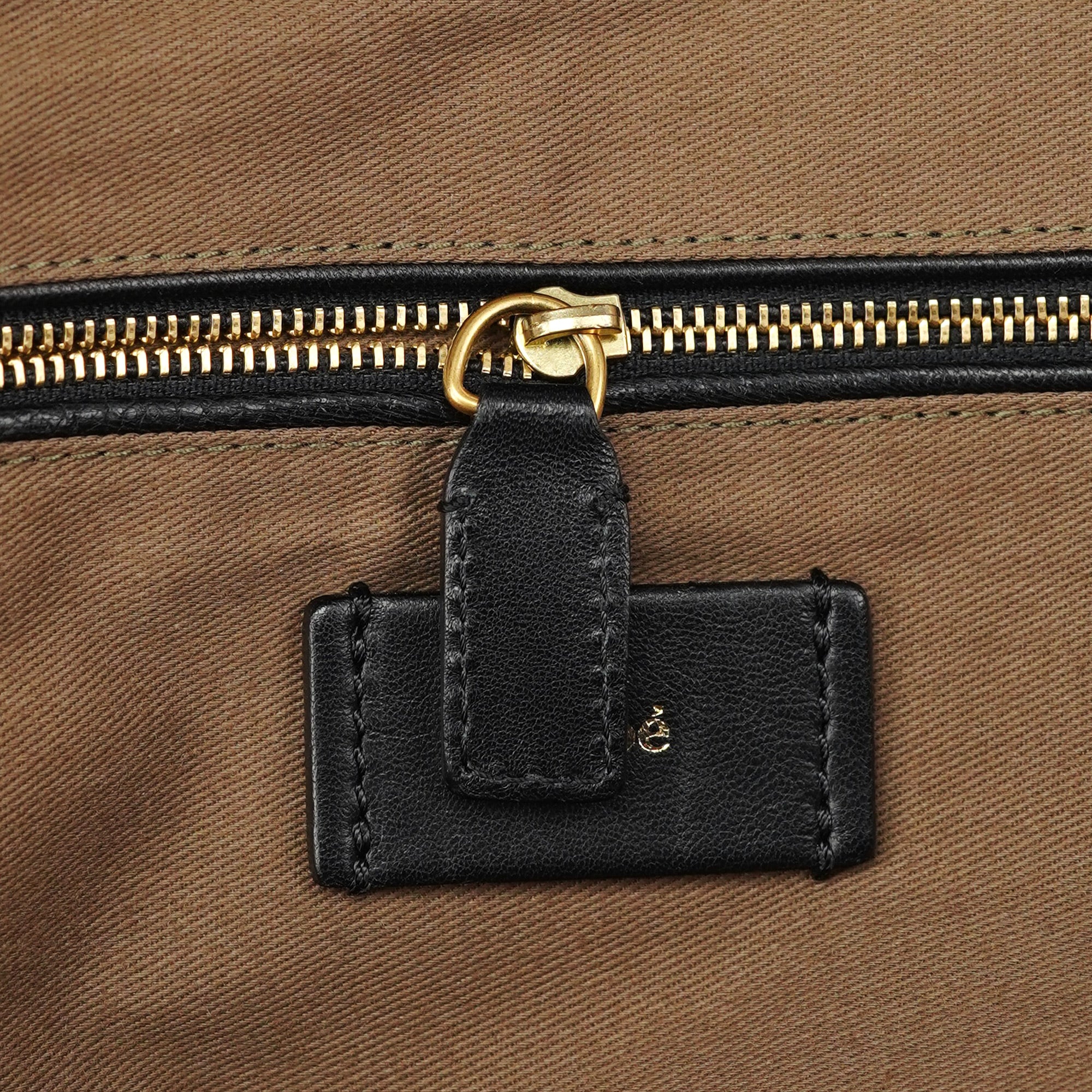 Brown Ostrich Leather Boston Bag