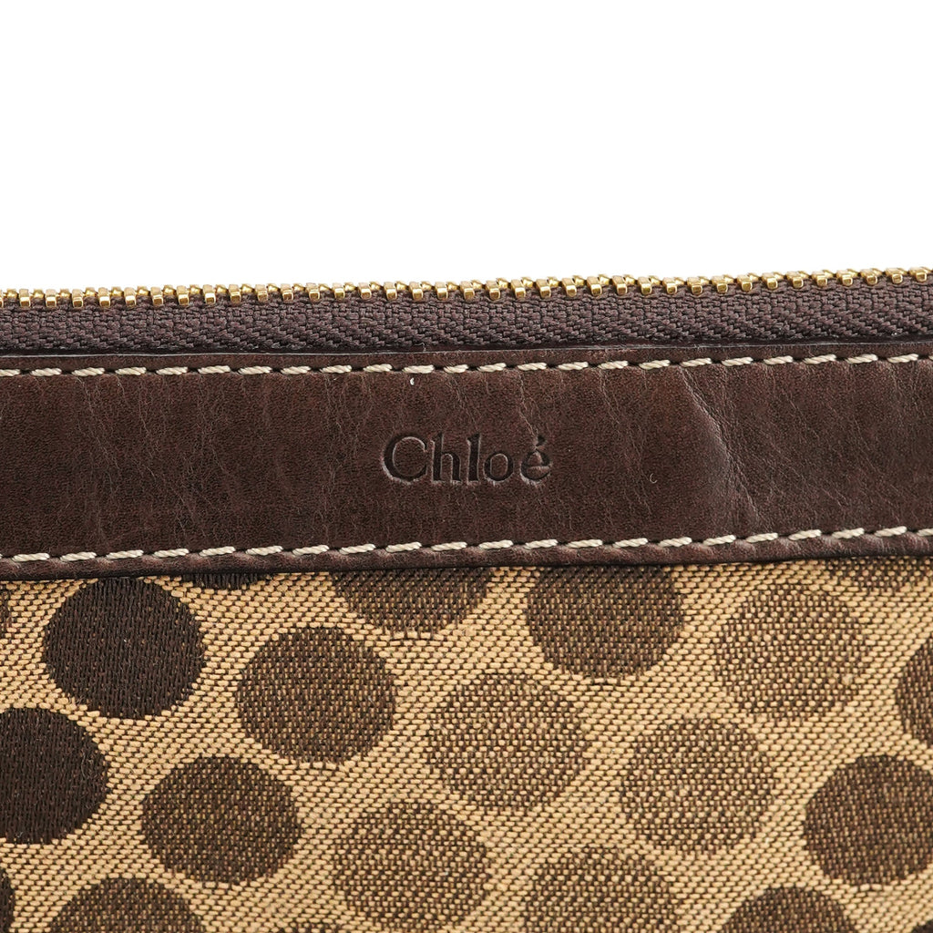 Brown Polkadot Horse Crossbody Bag