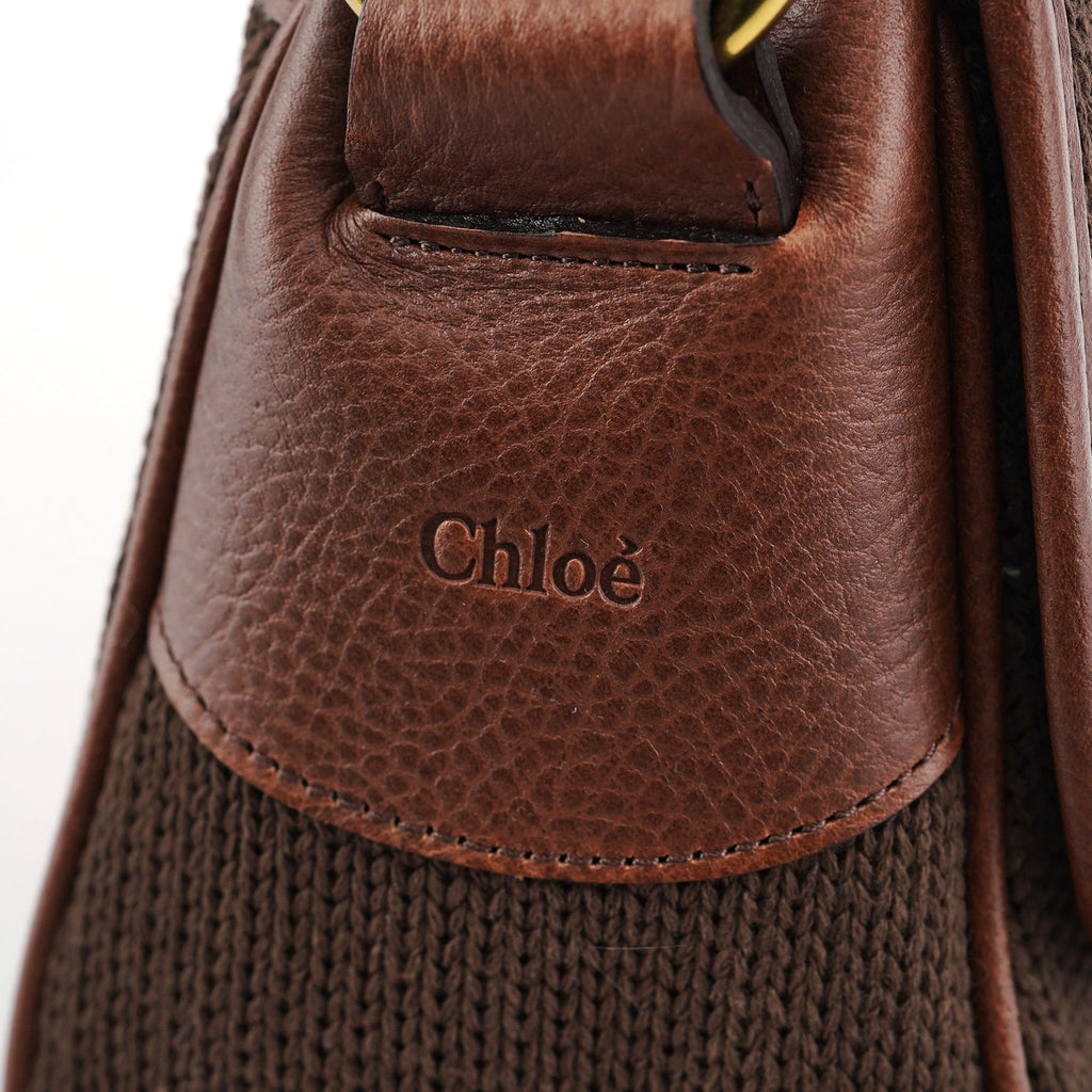 Brown Virgin Wool Shoulder Bag
