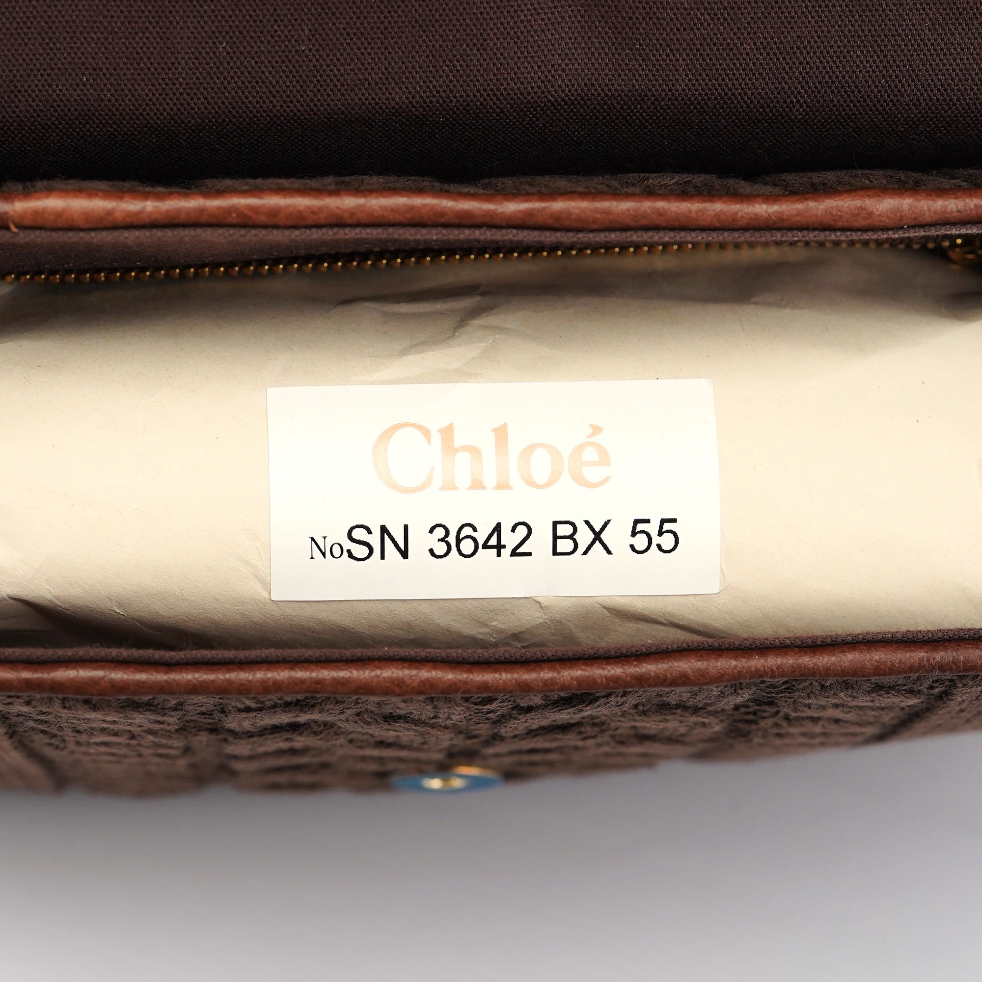 Brown Virgin Wool Shoulder Bag