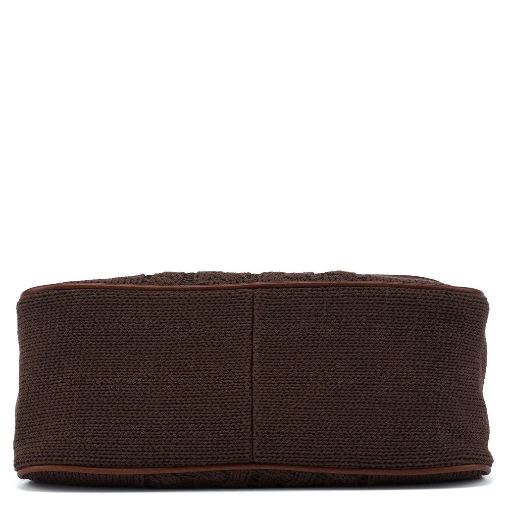 Brown Virgin Wool Shoulder Bag