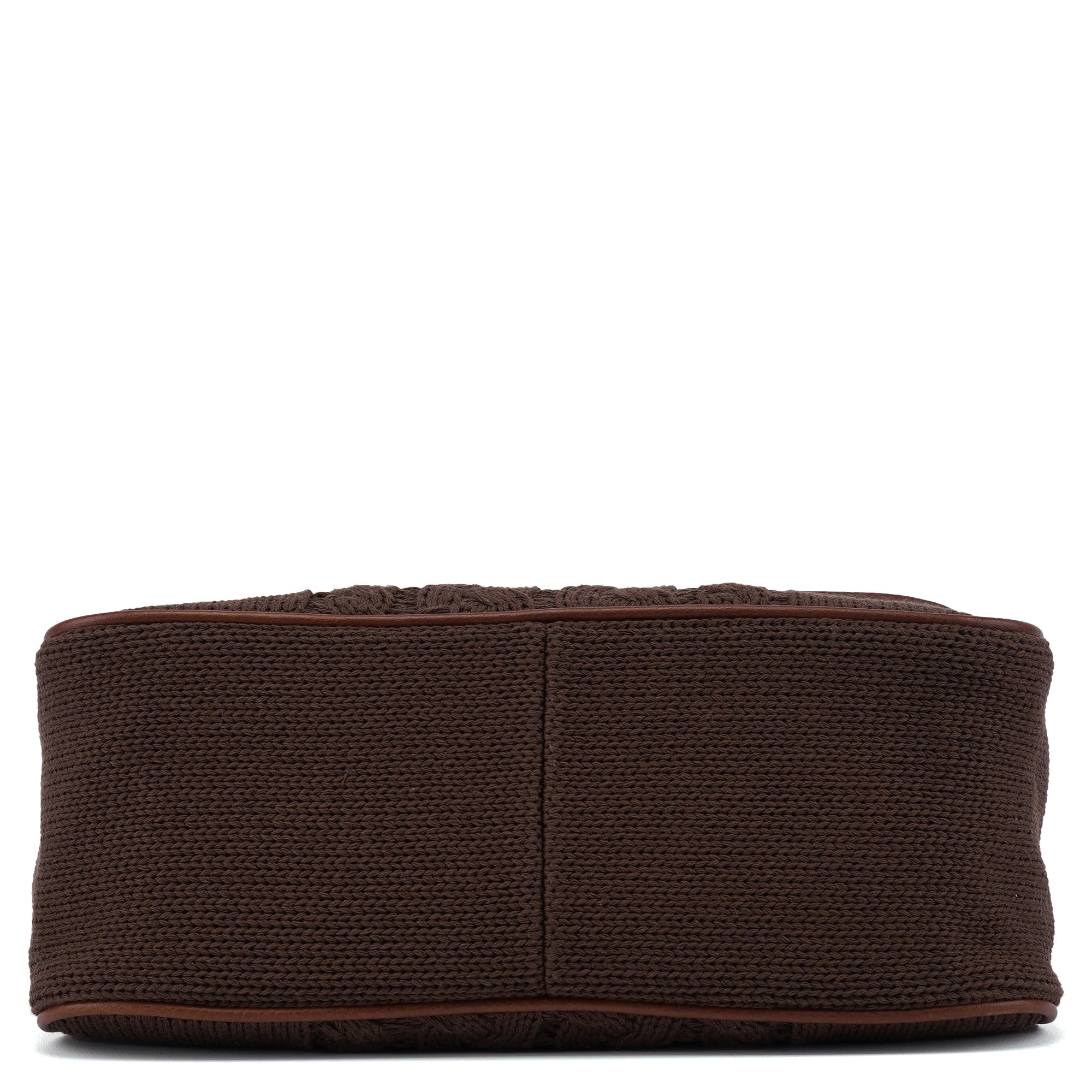 Brown Virgin Wool Shoulder Bag