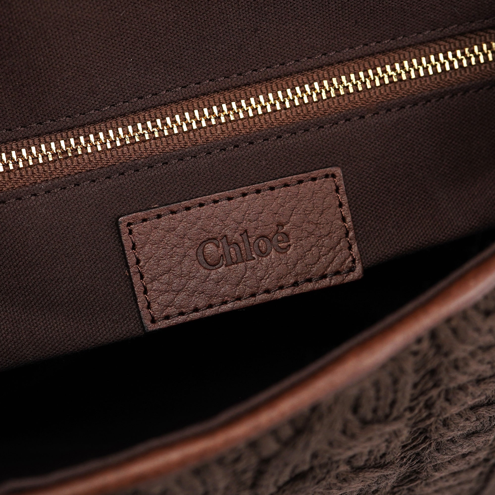 Brown Virgin Wool Shoulder Bag
