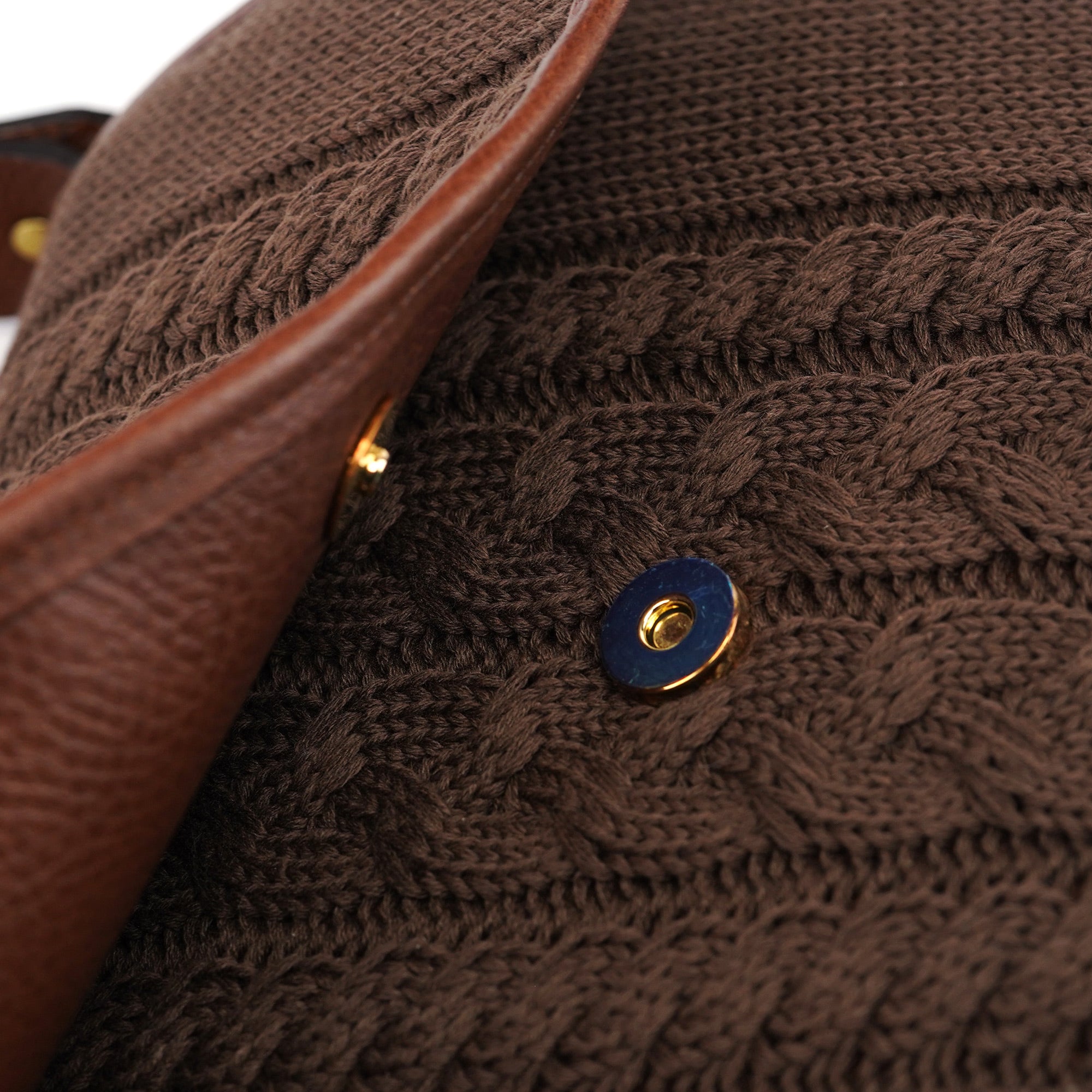 Brown Virgin Wool Shoulder Bag