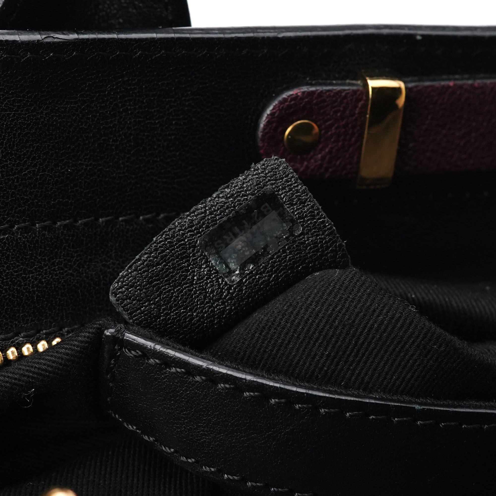 Burgundy Black Leather Alice 2-Way Bag