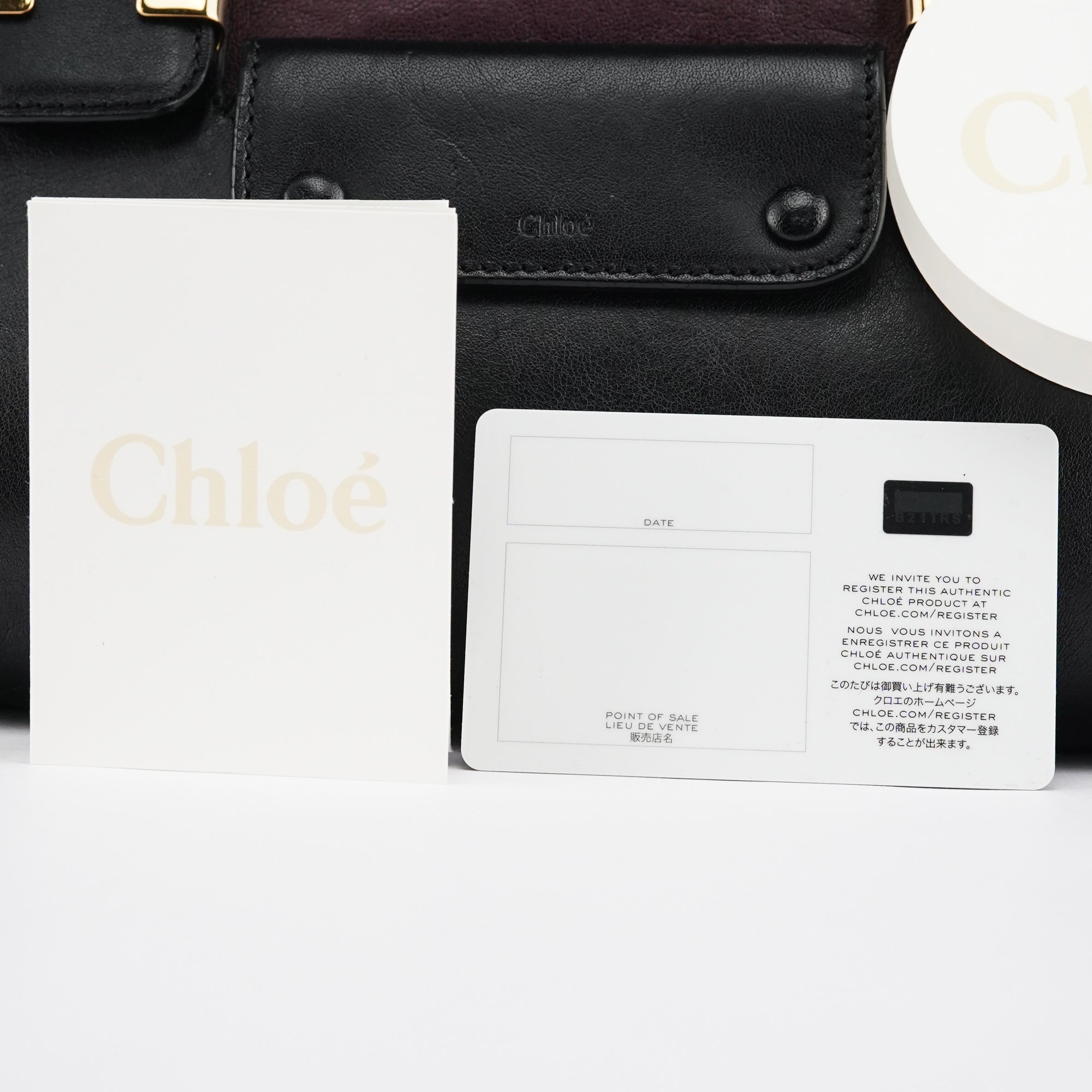 Burgundy Black Leather Alice 2-Way Bag