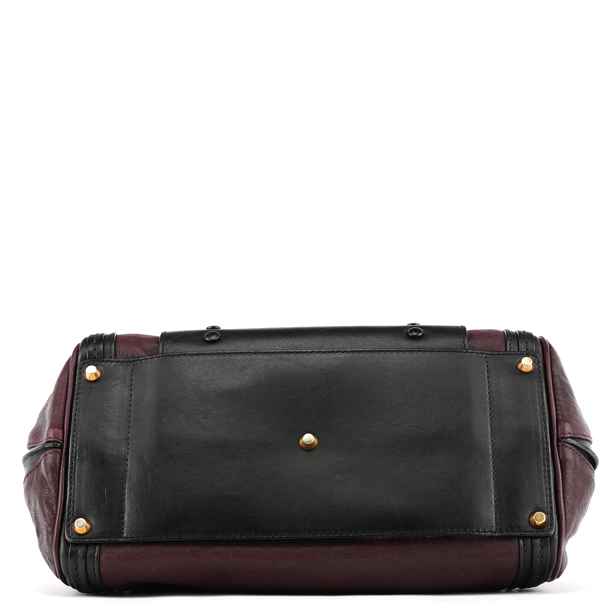 Burgundy Black Leather Alice 2-Way Bag