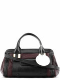 Burgundy Black Leather Alice 2-Way Bag