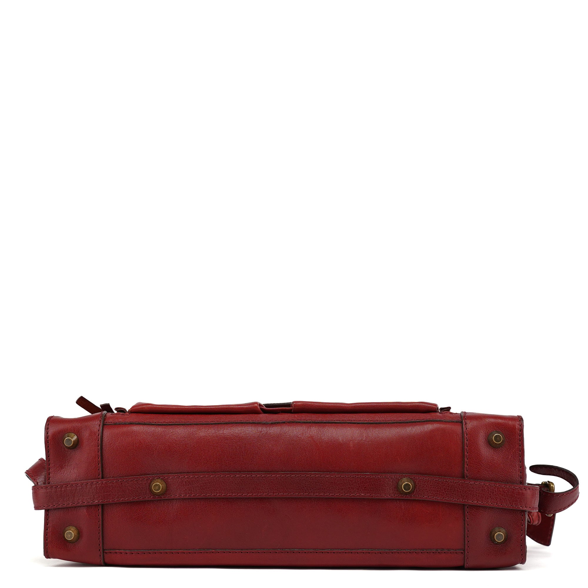 Burgundy Lambskin Leather Tote Bag