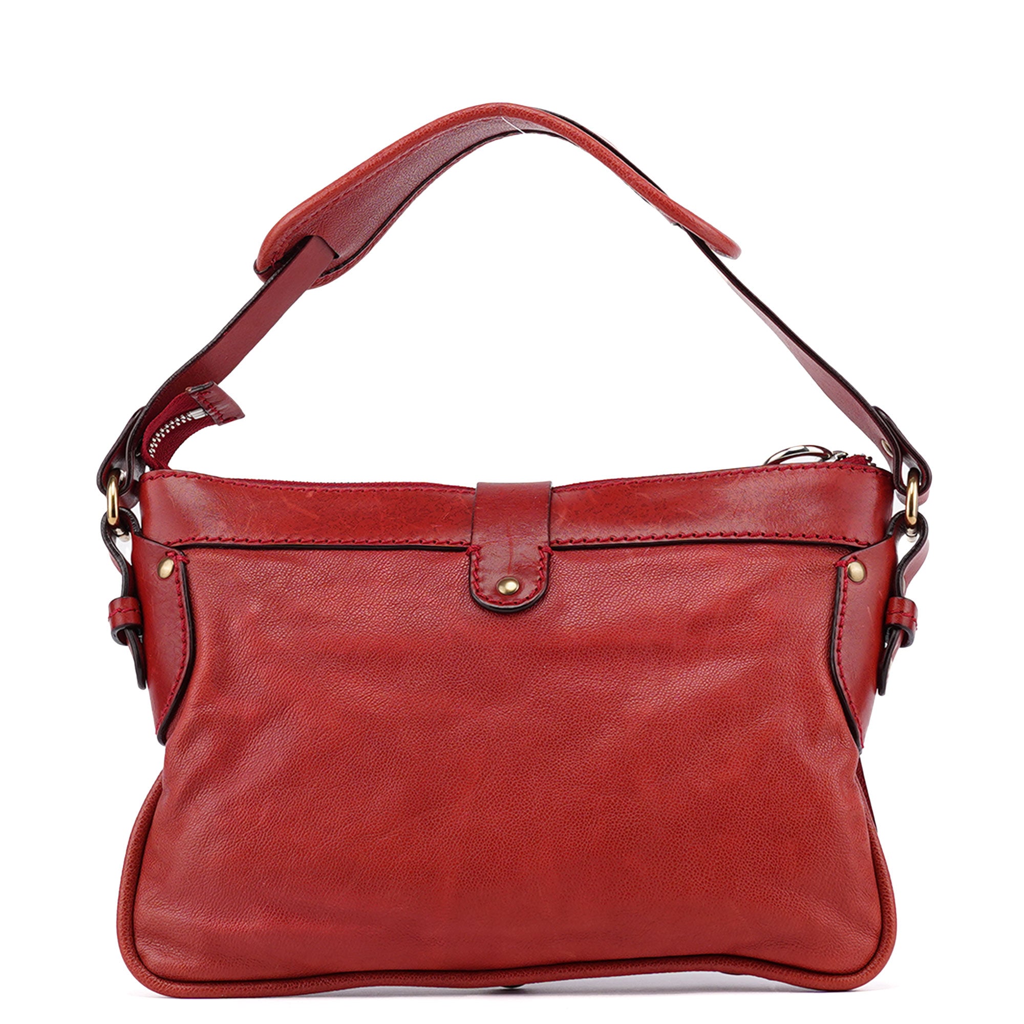 Burgundy Leather Kerala Shoulder Bag