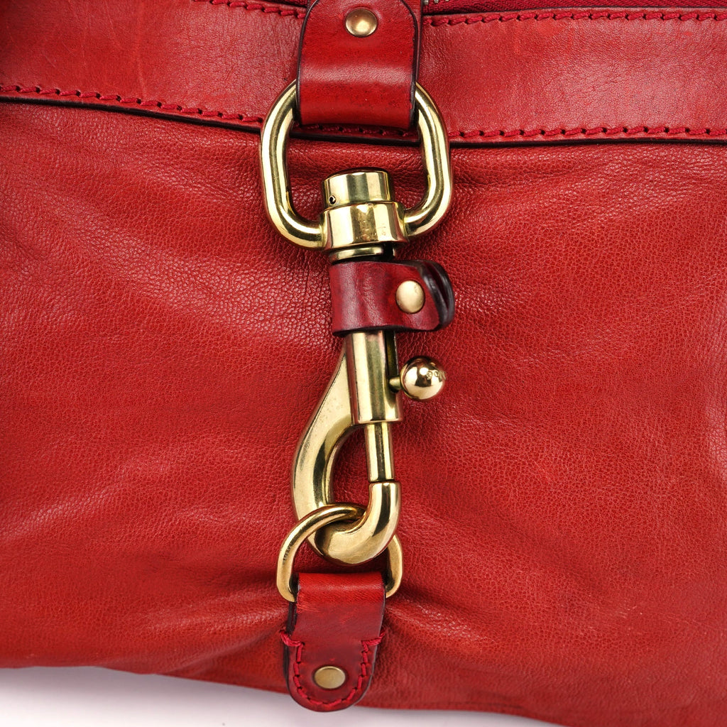 Burgundy Leather Kerala Shoulder Bag