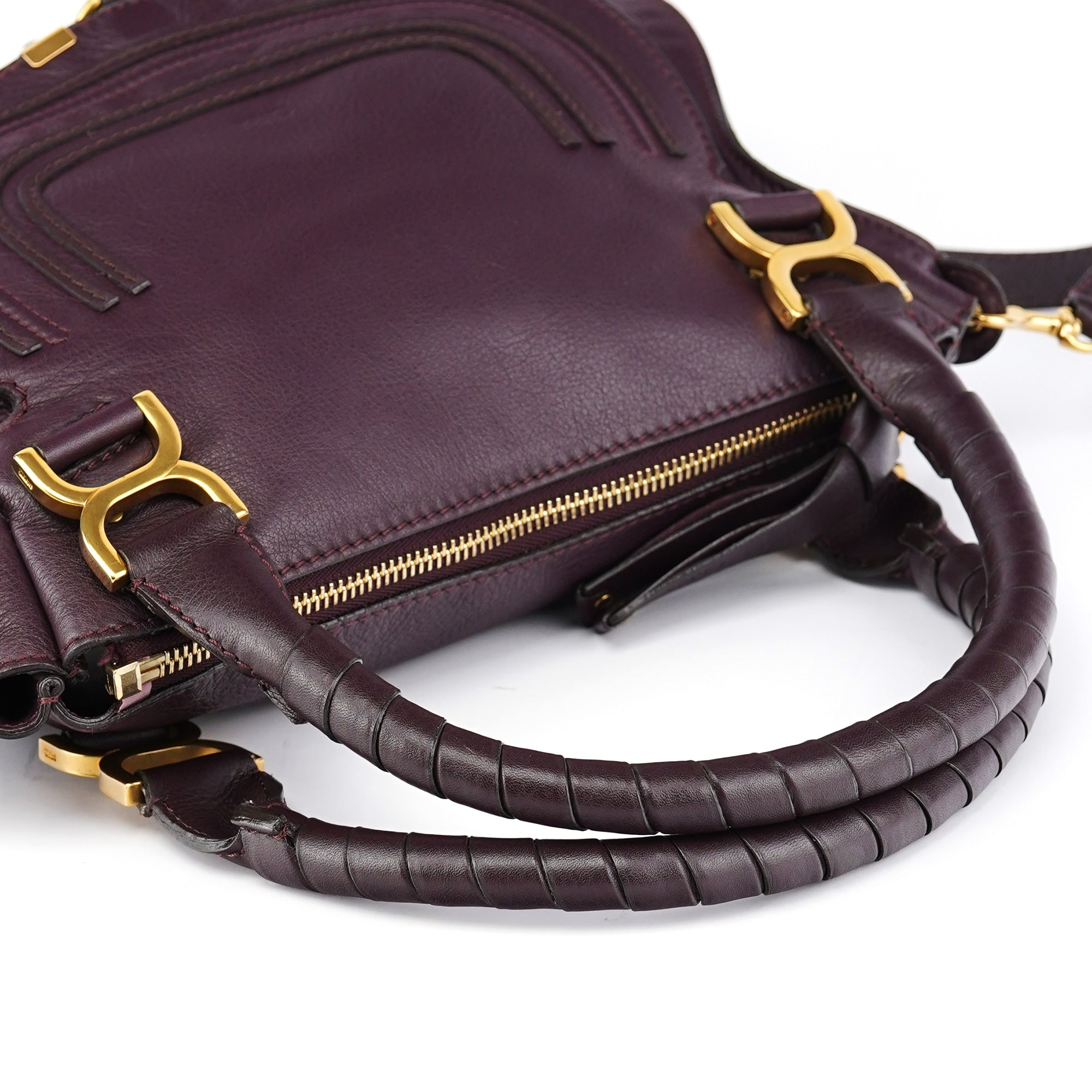Burgundy Leather Marcie 2-Way Bag
