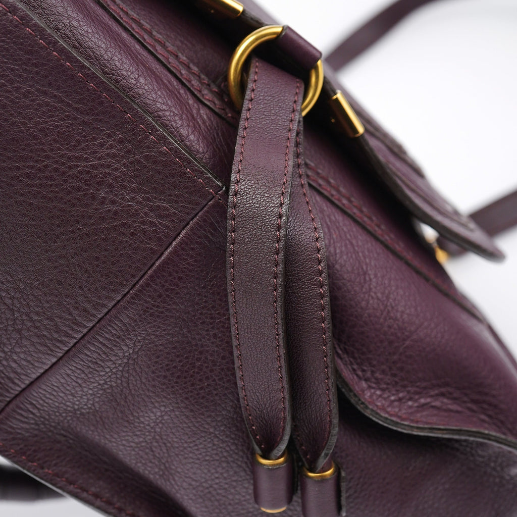 Burgundy Leather Marcie 2-Way Bag