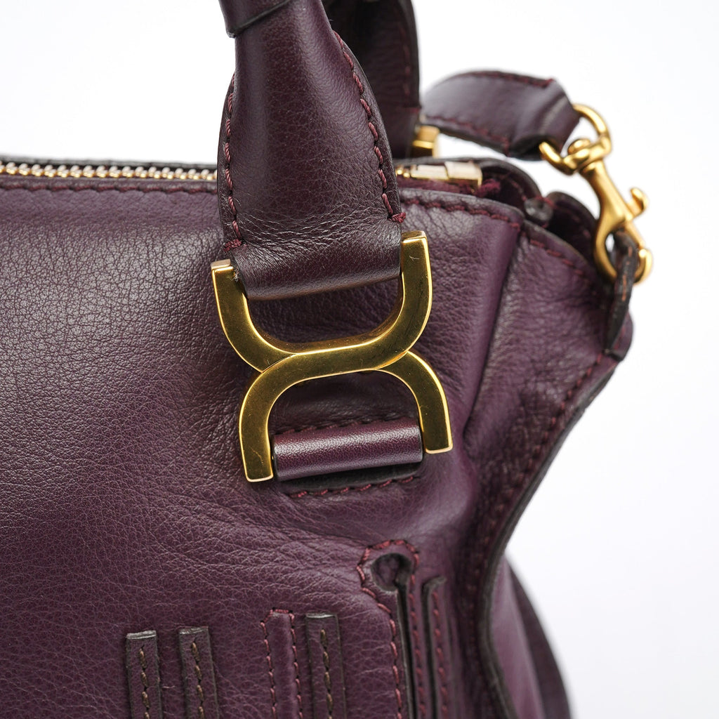 Burgundy Leather Marcie 2-Way Bag