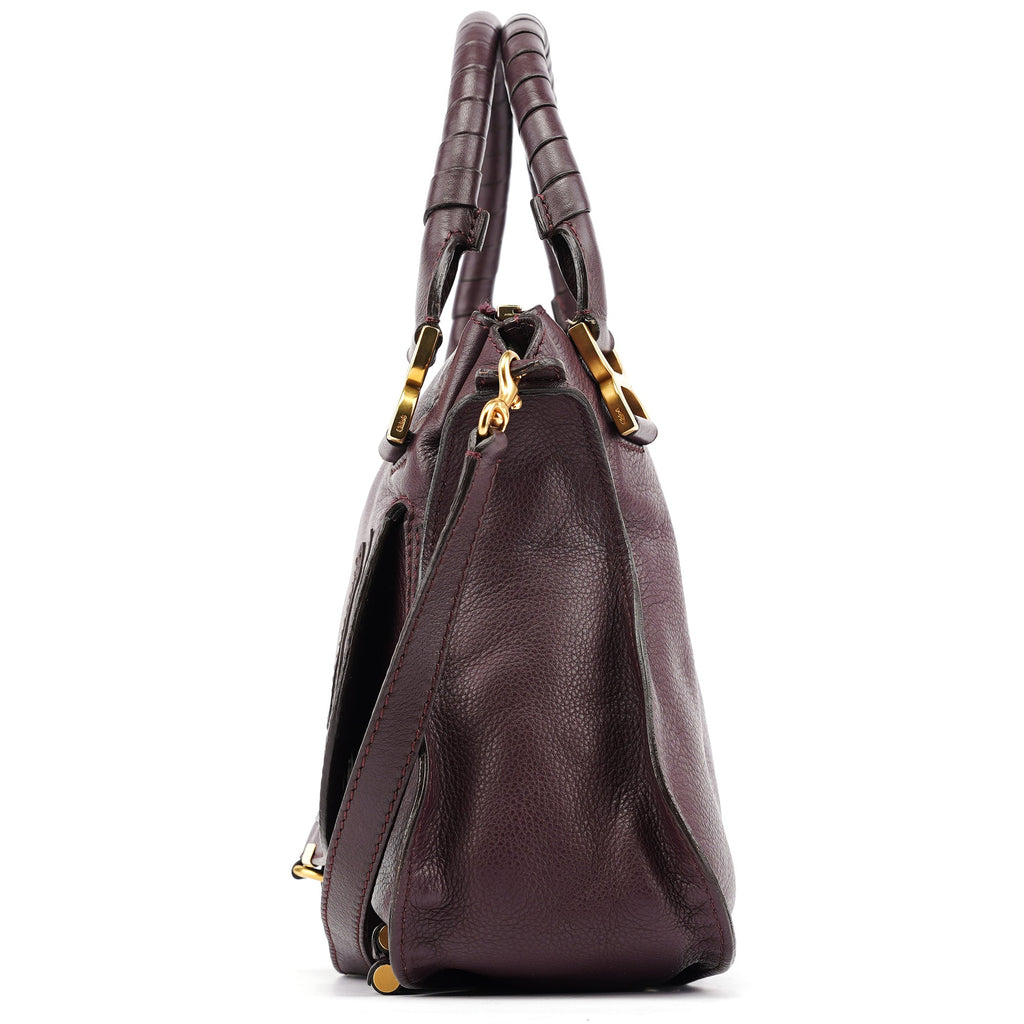 Burgundy Leather Marcie 2-Way Bag