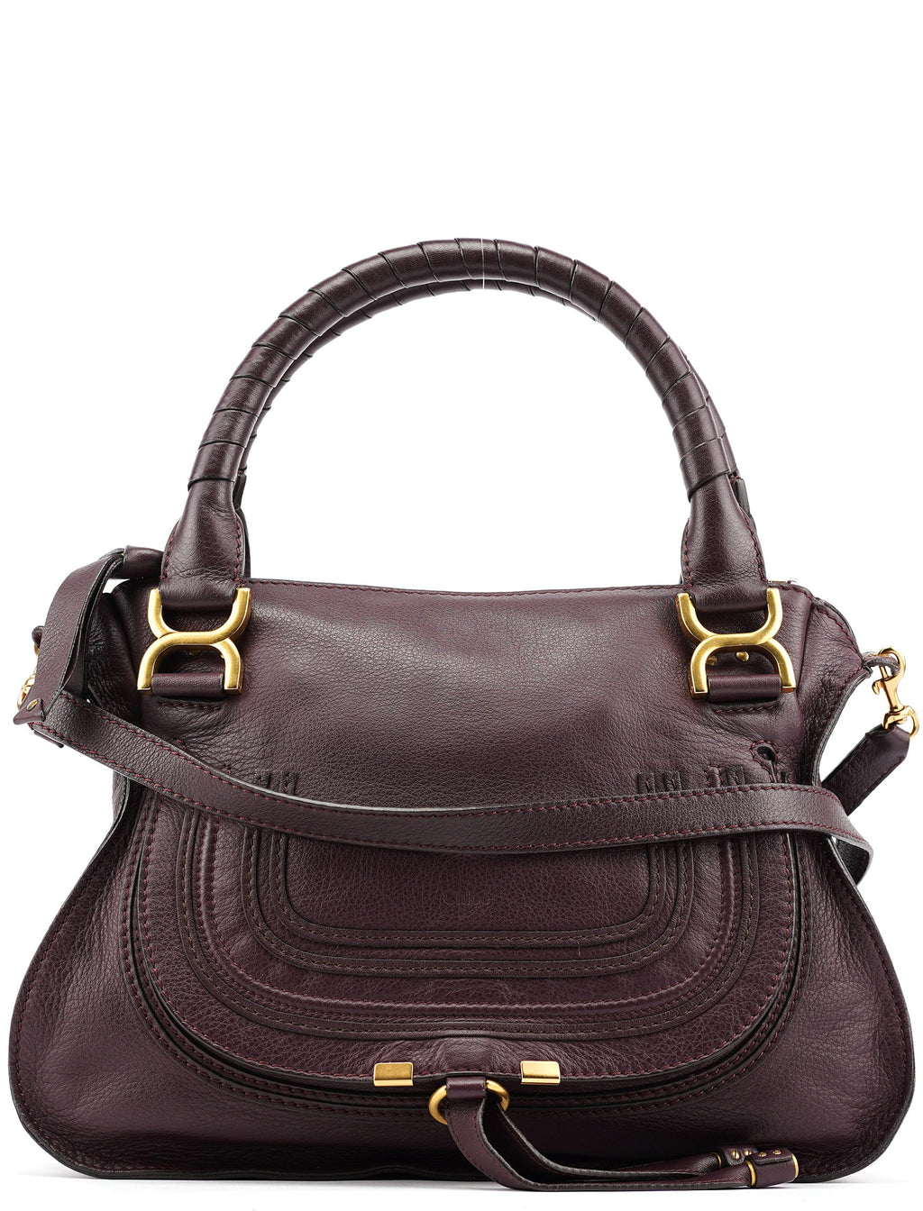 Burgundy Leather Marcie 2-Way Bag
