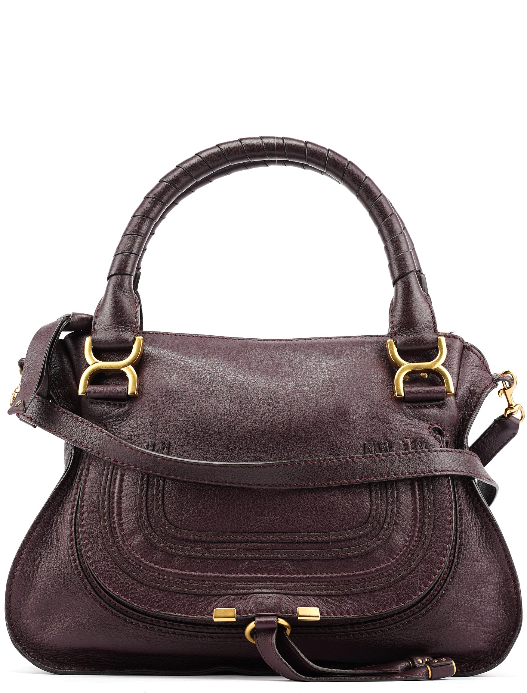 Burgundy Leather Marcie 2-Way Bag