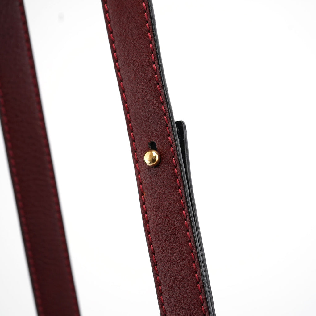 Burgundy Leather Marcie Crossbody Bag
