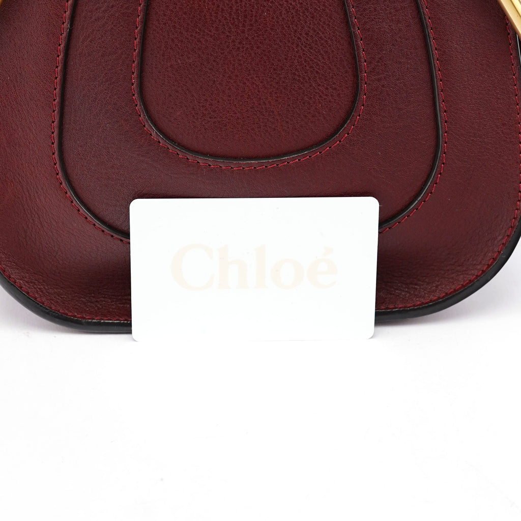 Burgundy Leather Marcie Crossbody Bag