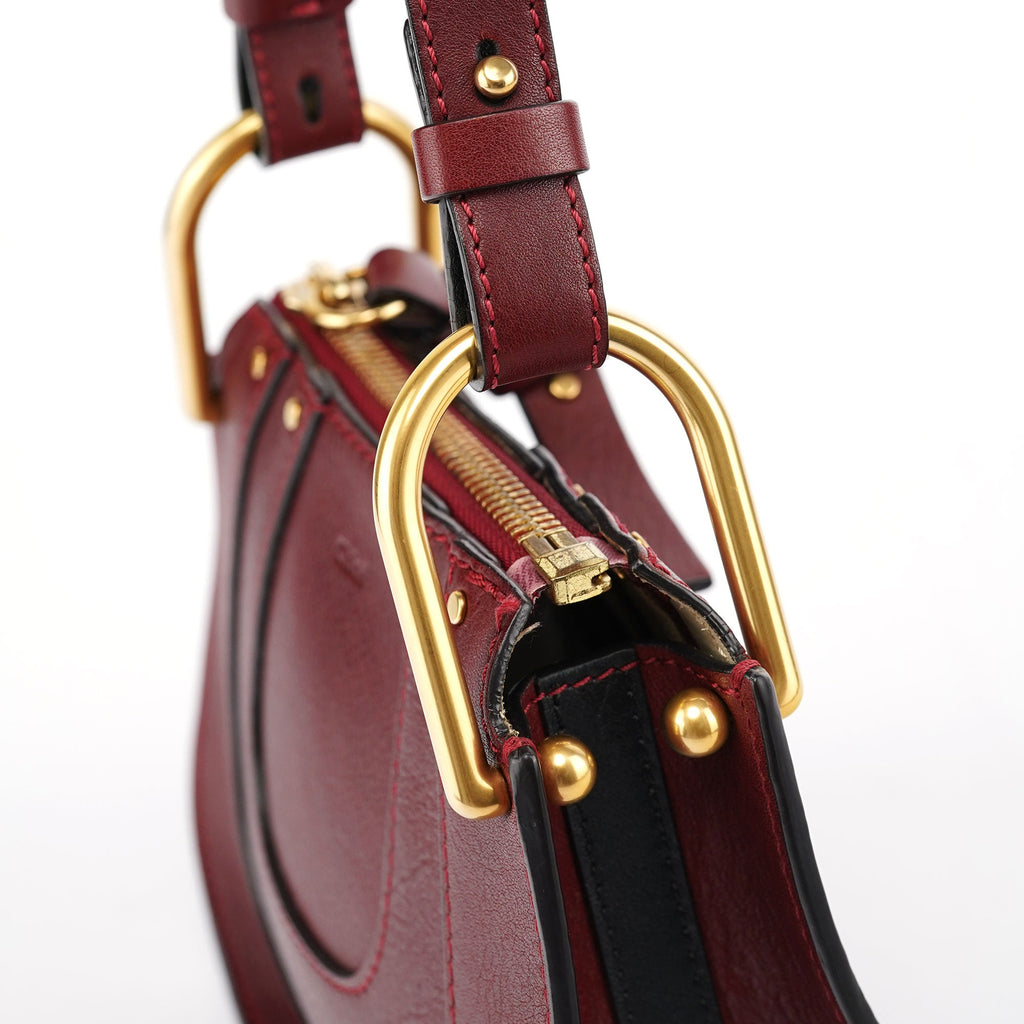 Burgundy Leather Marcie Crossbody Bag