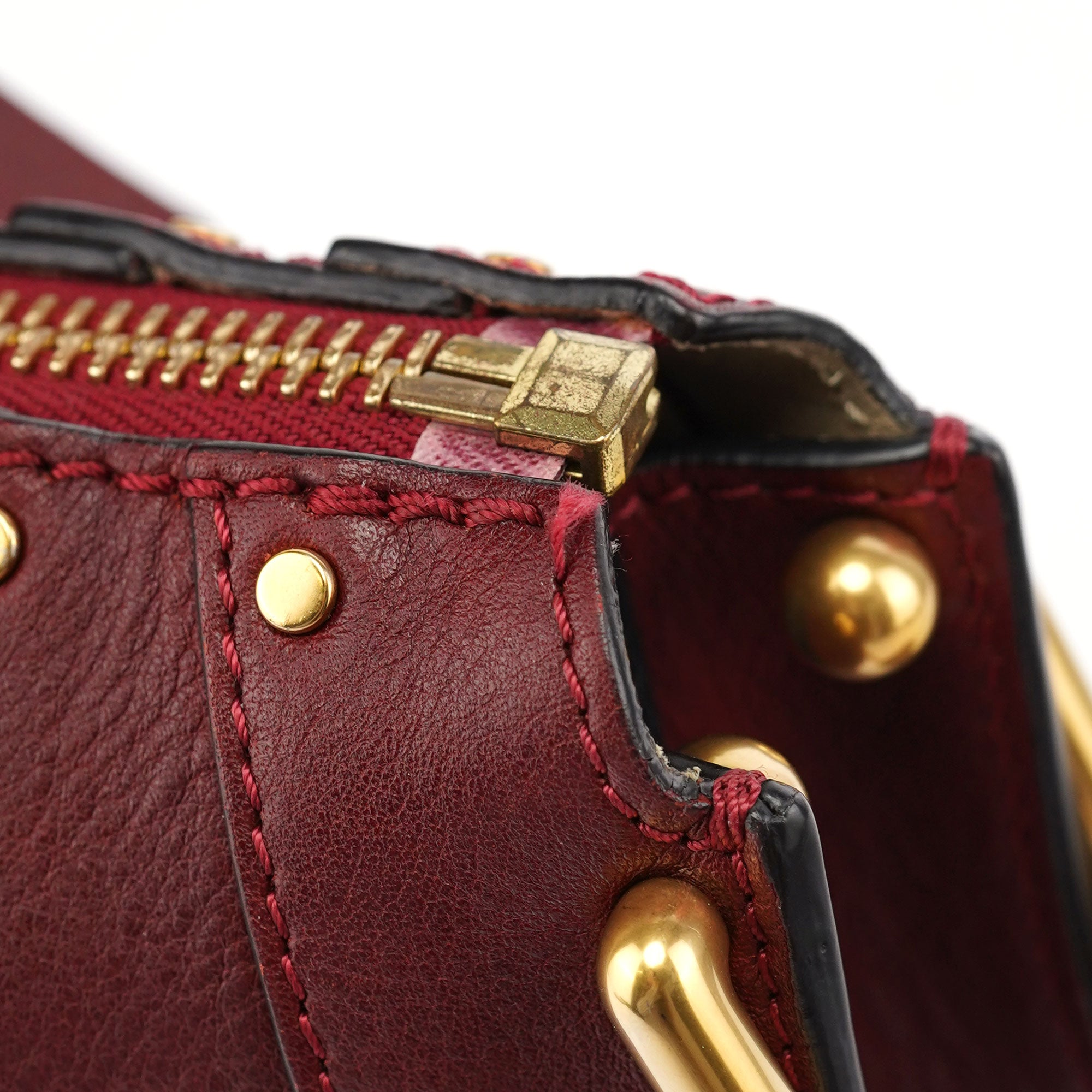 Burgundy Leather Marcie Crossbody Bag