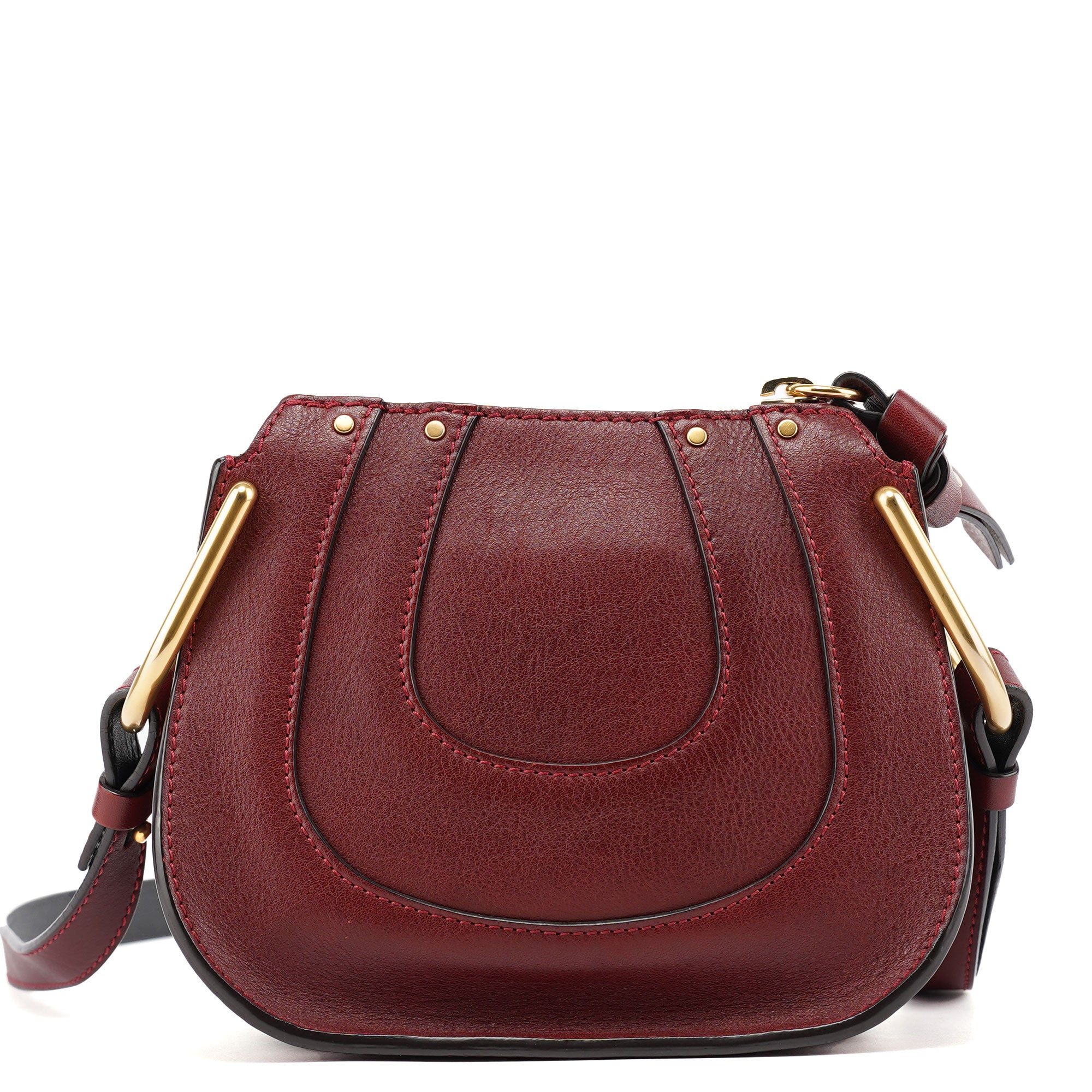 Burgundy Leather Marcie Crossbody Bag