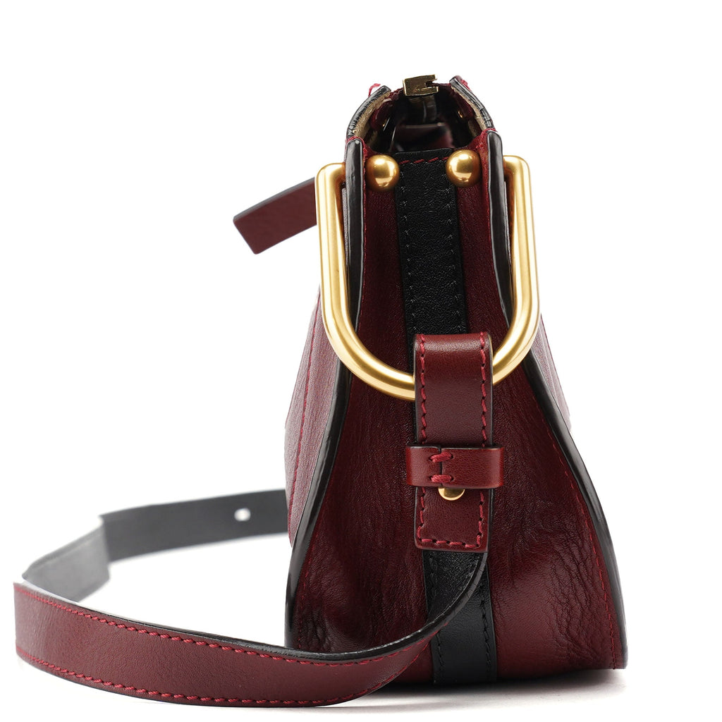 Burgundy Leather Marcie Crossbody Bag