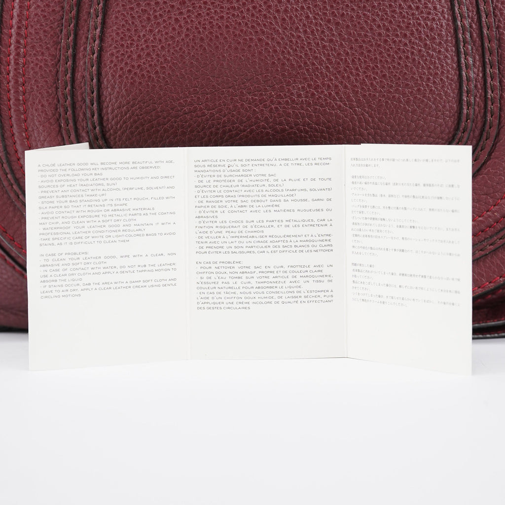 Burgundy Leather Marcie Shoulder Bag