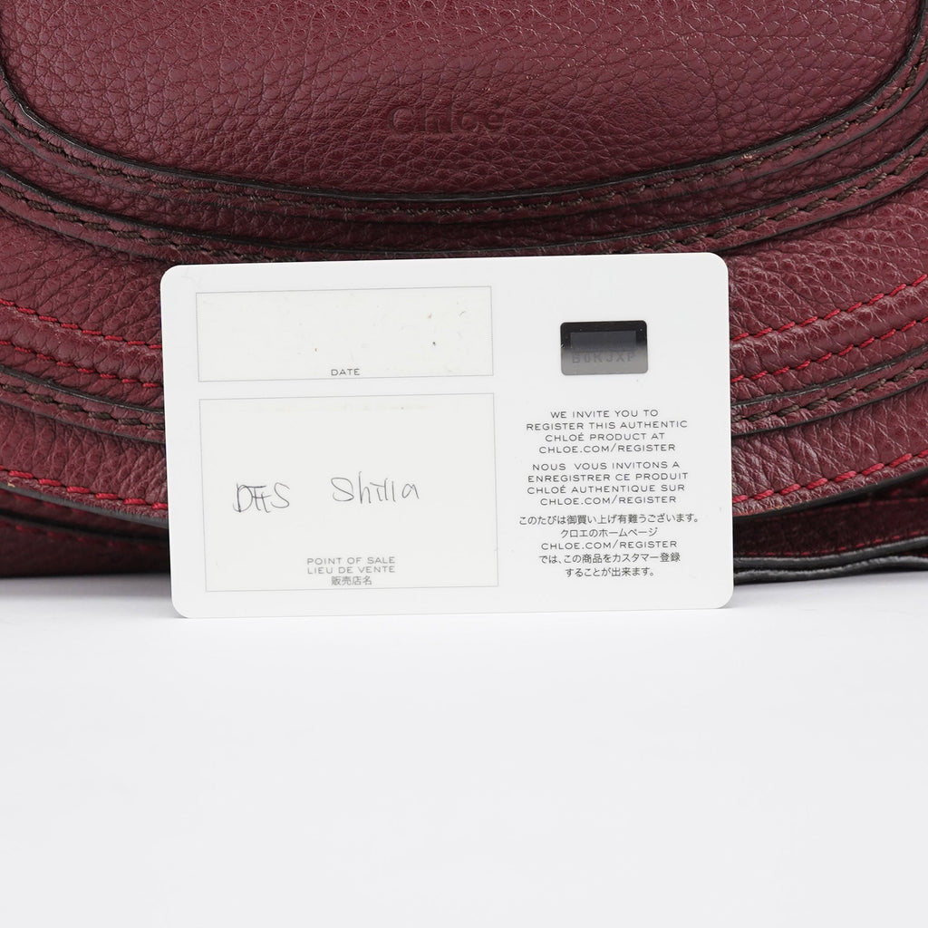 Burgundy Leather Marcie Shoulder Bag