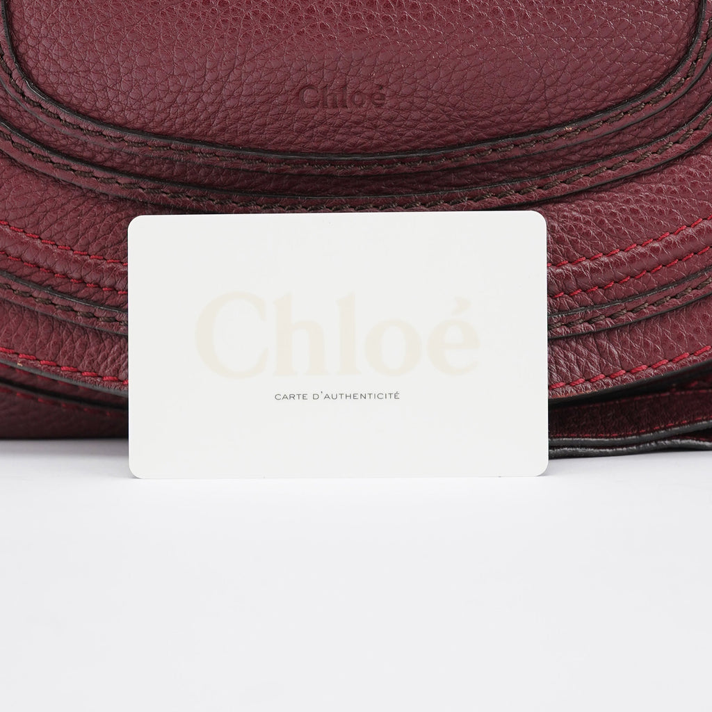 Burgundy Leather Marcie Shoulder Bag