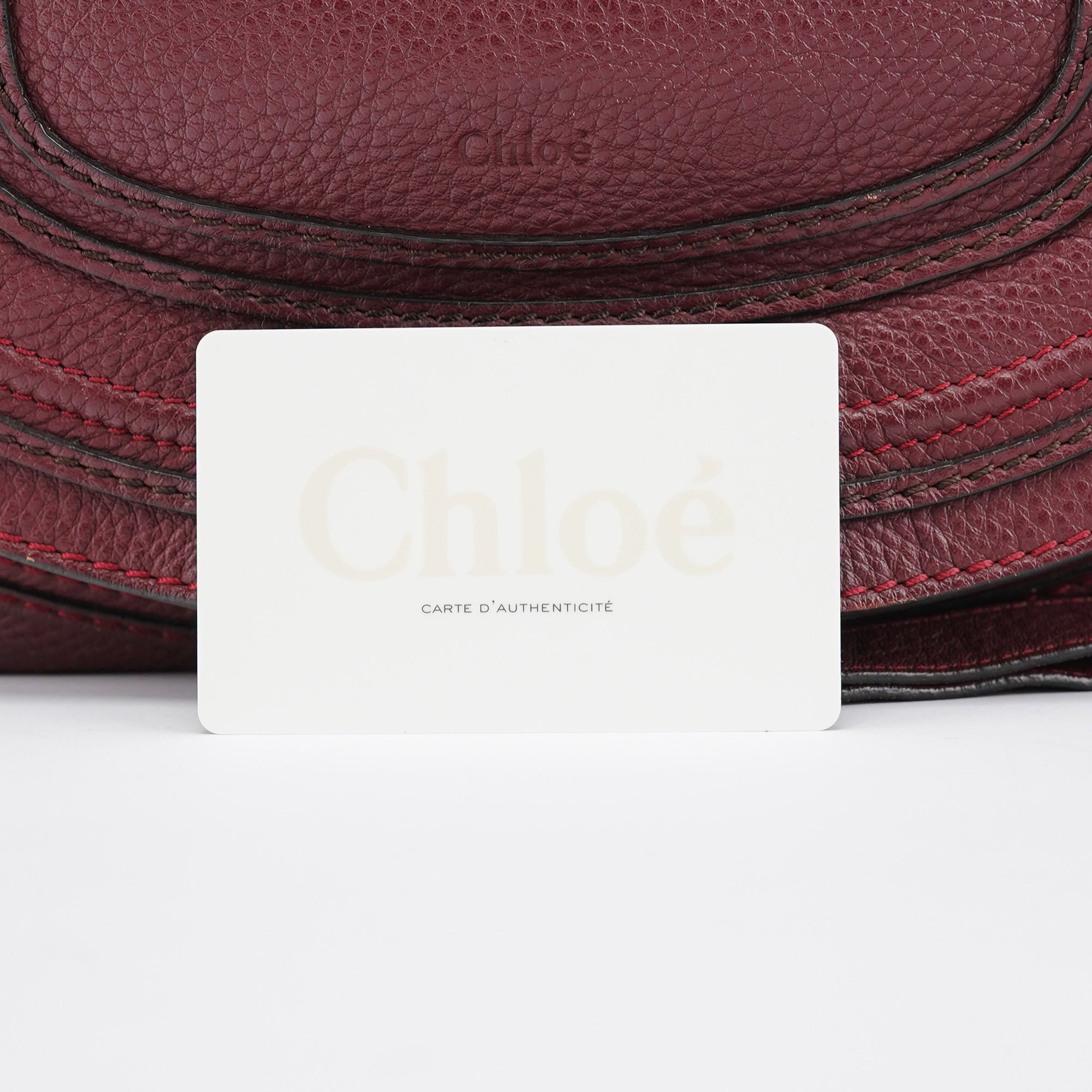 Burgundy Leather Marcie Shoulder Bag