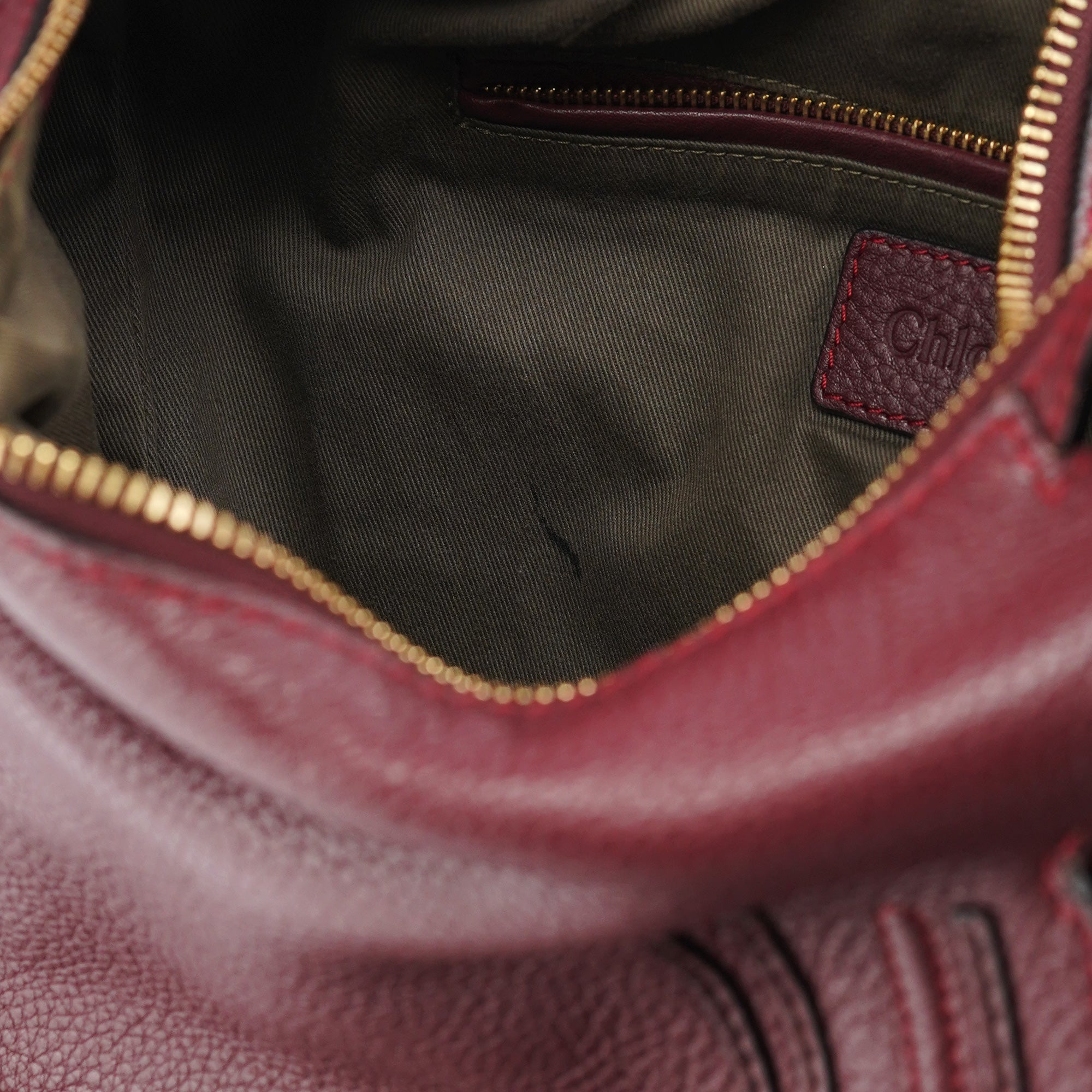 Burgundy Leather Marcie Shoulder Bag