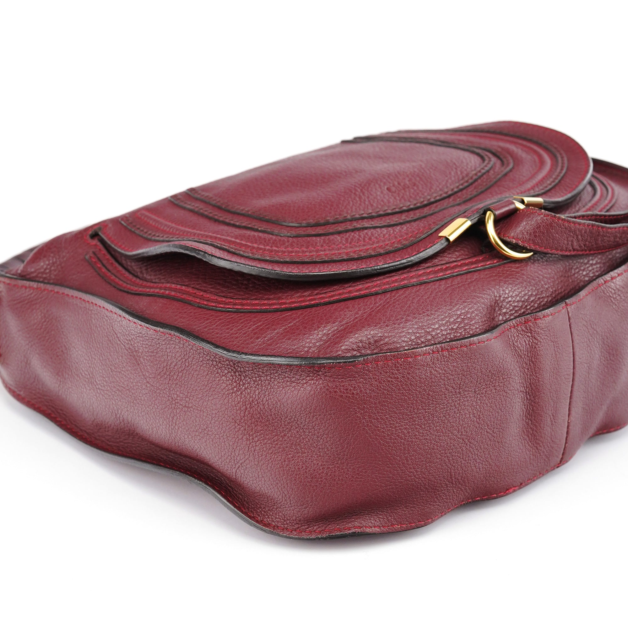 Burgundy Leather Marcie Shoulder Bag
