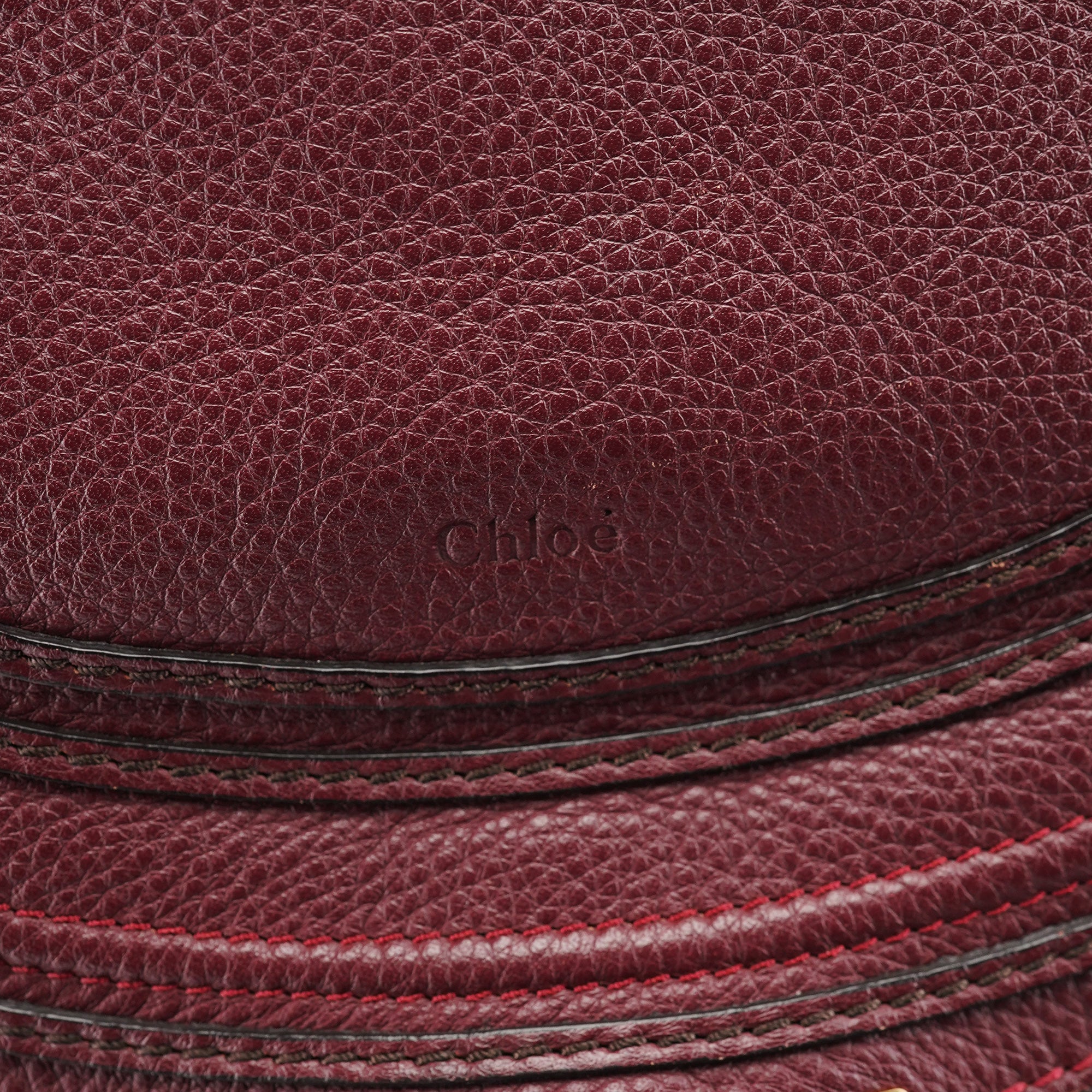 Burgundy Leather Marcie Shoulder Bag